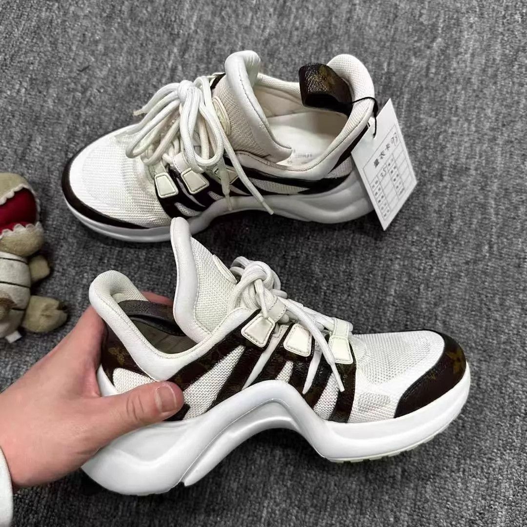 Louis Vuitton LV white Monogram dad shoe 35 Size US 4.5 / IT 34.5 - 3 Thumbnail