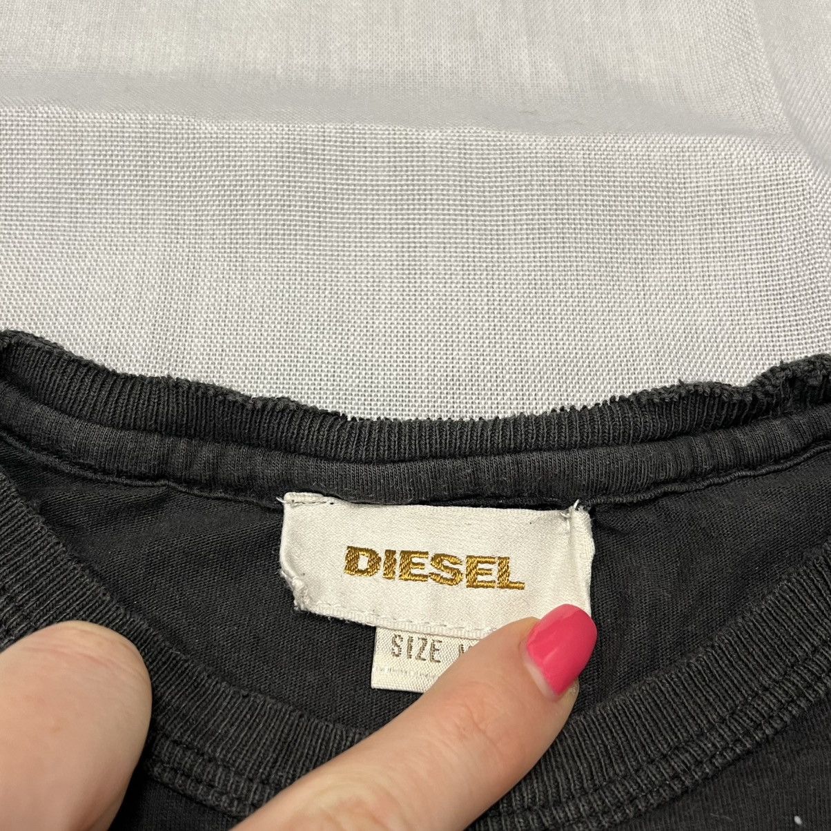 Diesel Diesel Black & grey cotton D-sided tee t-shirt Size L / US 10 / IT 46 - 5 Thumbnail