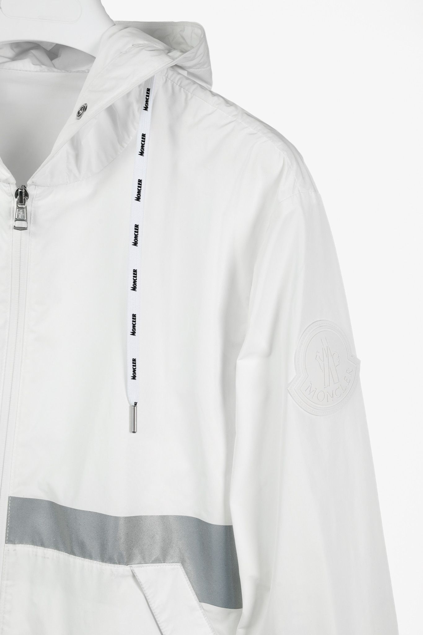 Moncler Moncler Adour White Reflective Hooded Wind Breaker Size US XL / EU 56 / 4 - 4 Thumbnail