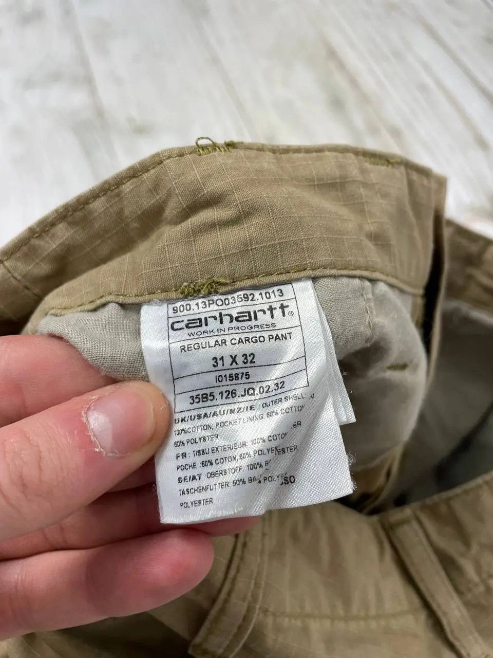 Carhartt Vintage Carhartt WIP Cargo Pants Distissed Work 90s Size US 31 - 9 Thumbnail