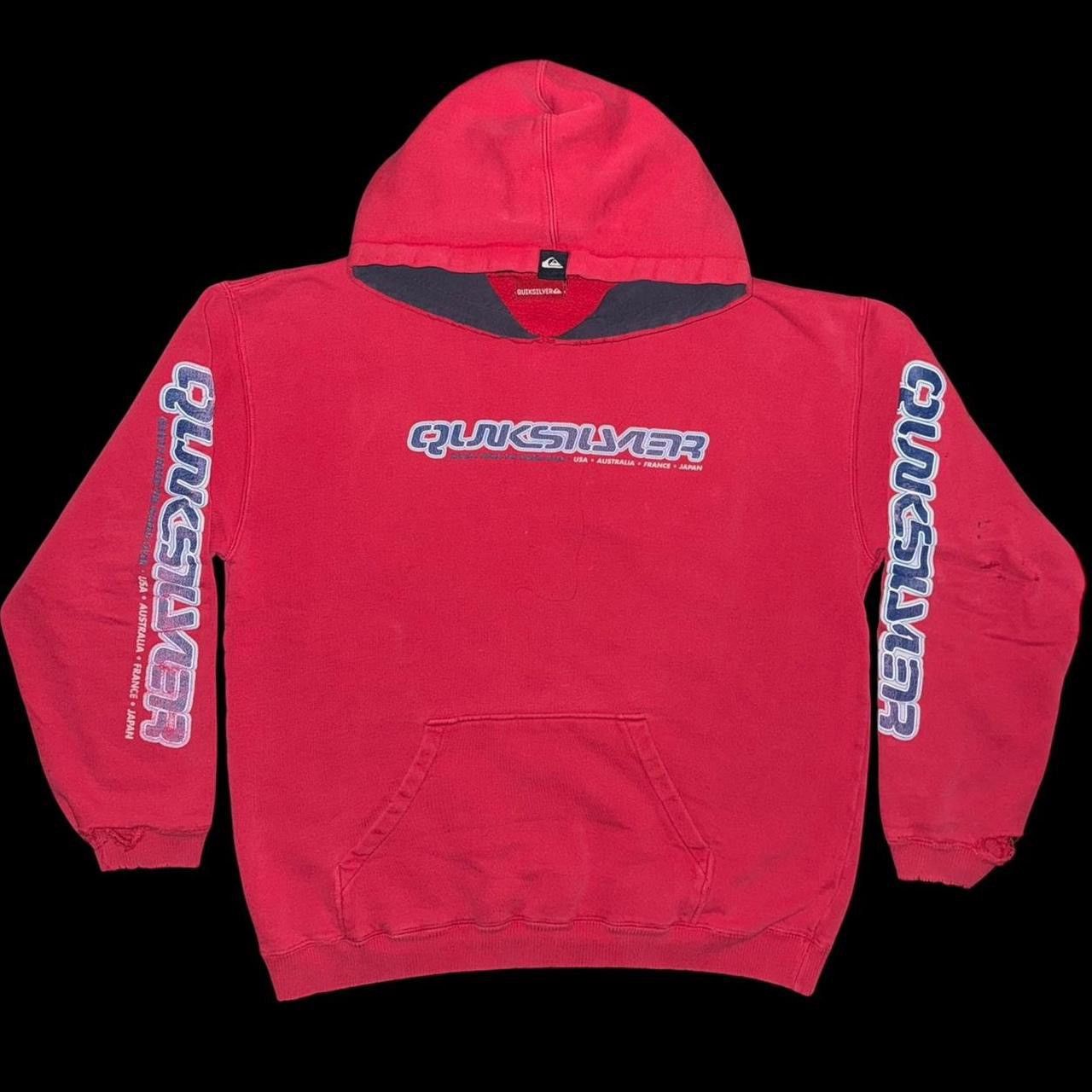 Quiksilver Vintage 90s Y2K Quiksilver Sleeve Spellout Surf Skate Hoodie Size US L / EU 52-54 / 3 - 3 Thumbnail