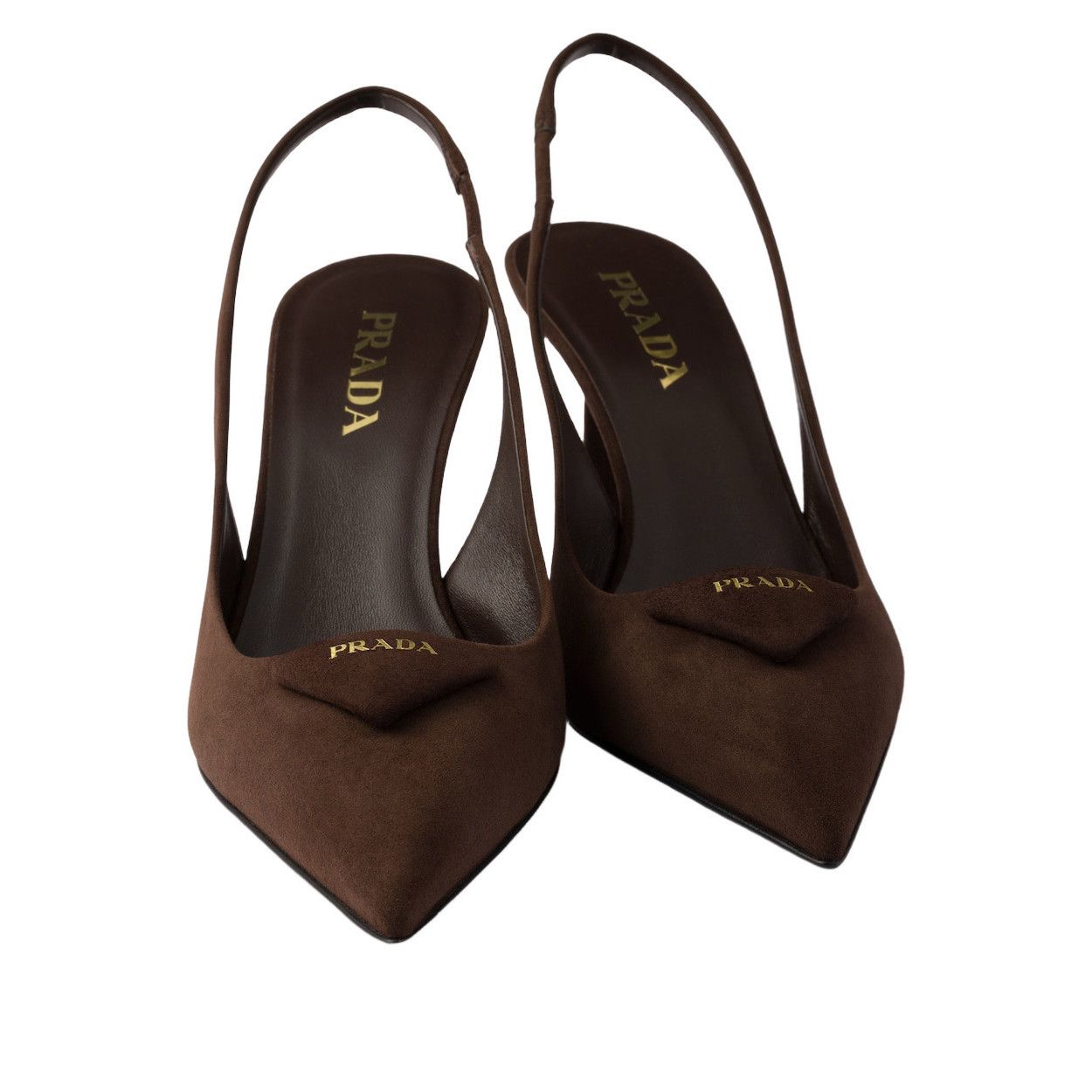 Prada PRADA $1200 Dark Brown Suede Slingback Pumps New & Authentic Size US 7 / IT 37 - 5 Thumbnail