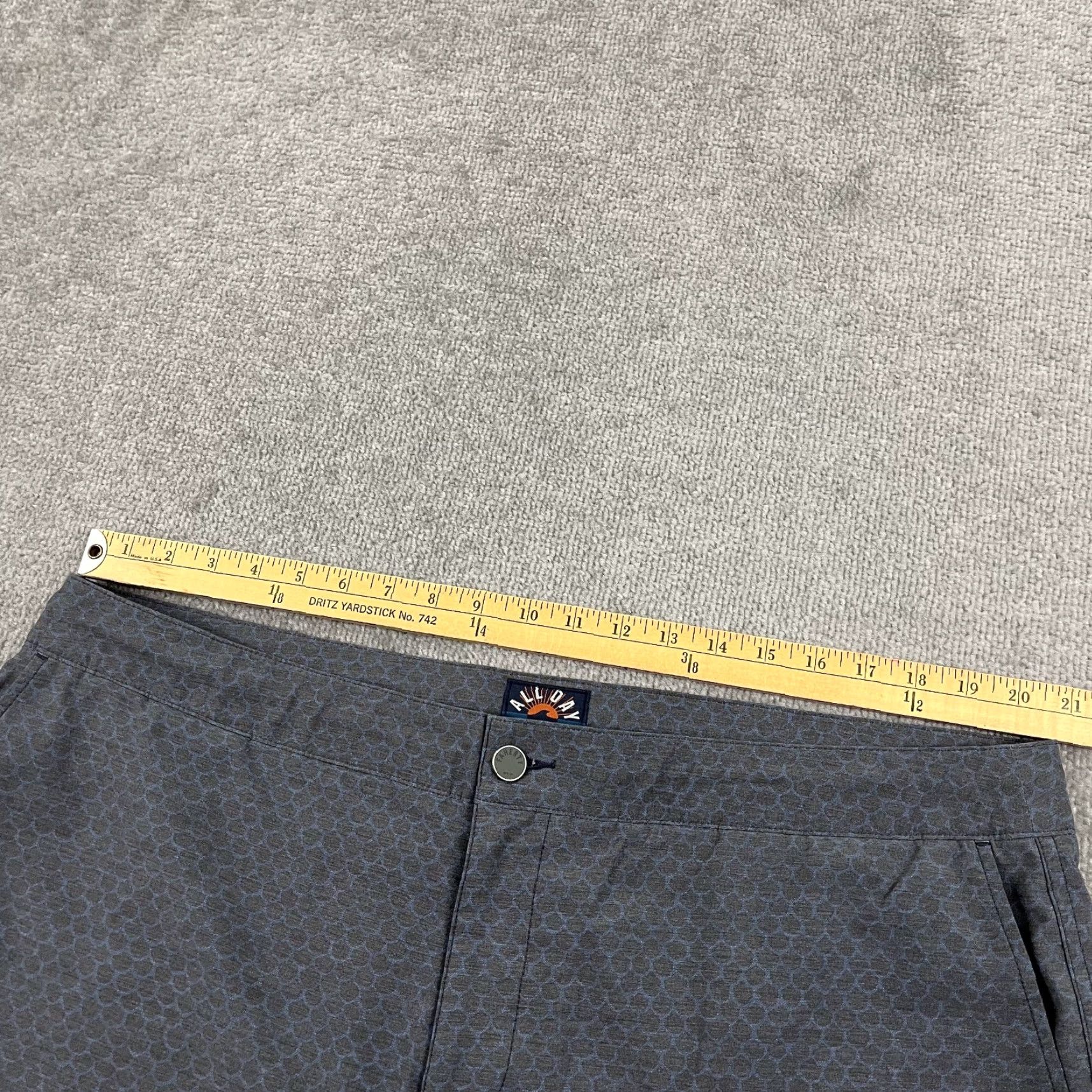 Faherty Faherty All Day Chino Shorts Mens 42 x 9" Gray Blue Scales Drawstring Casual Chino Shorts Mens 42 Size US 42 / EU 58 - 5 Thumbnail