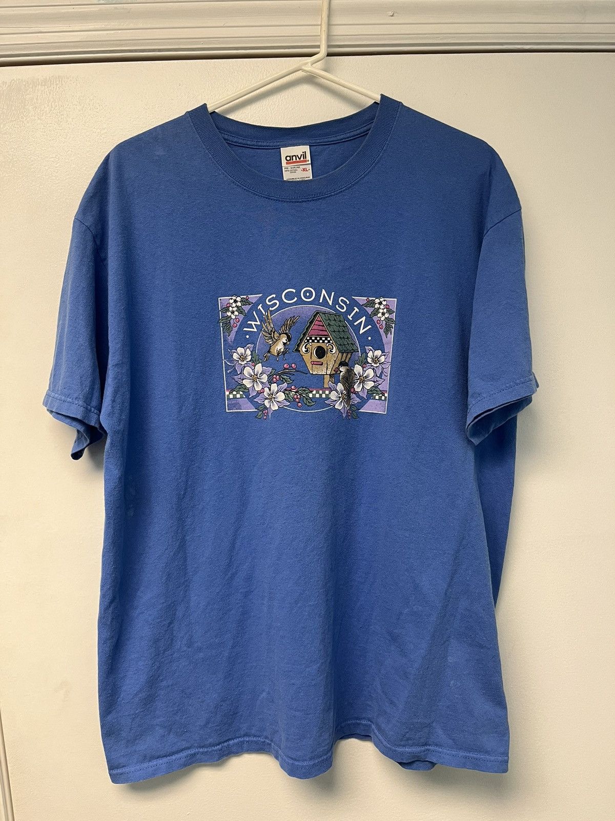 Anvil Vintage Anvil Wisconsin Birdhouse Art Tshirt Size US XL / EU 56 / 4 - 1 Thumbnail