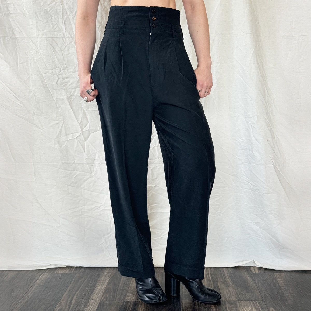 Comme des Garcons × Tricot Comme des Garcons Tricot Comme des Garcons FW 1989 Silk Pants Size 28" / US 6 / IT 42 - 3 Thumbnail
