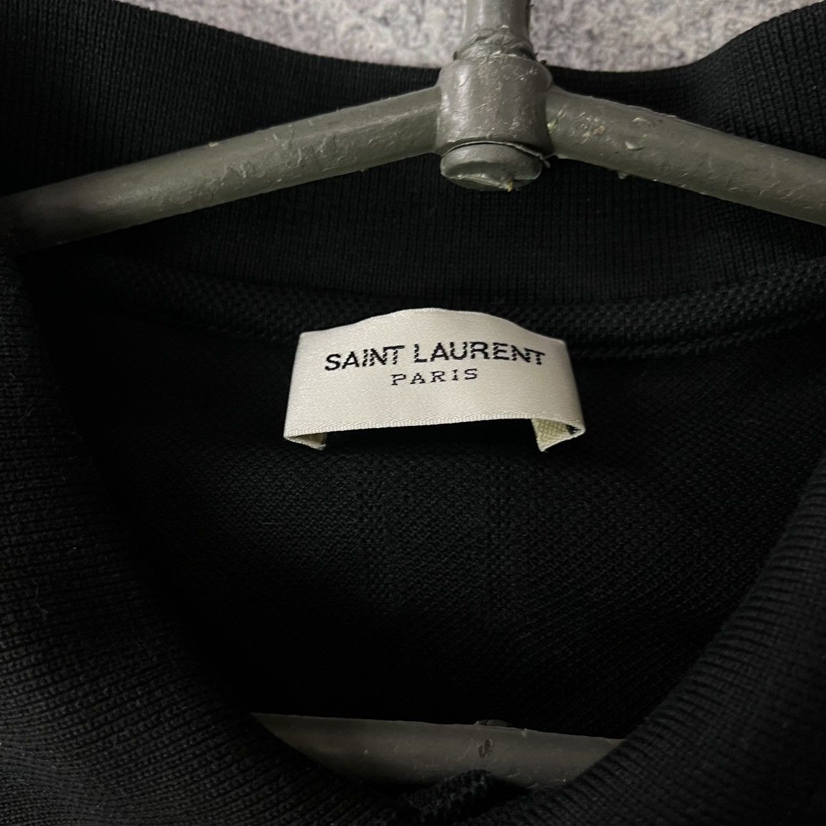Saint Laurent Paris Vintage Saint Lauren polo t-shirt Black Size US S / EU 44-46 / 1 - 7 Thumbnail