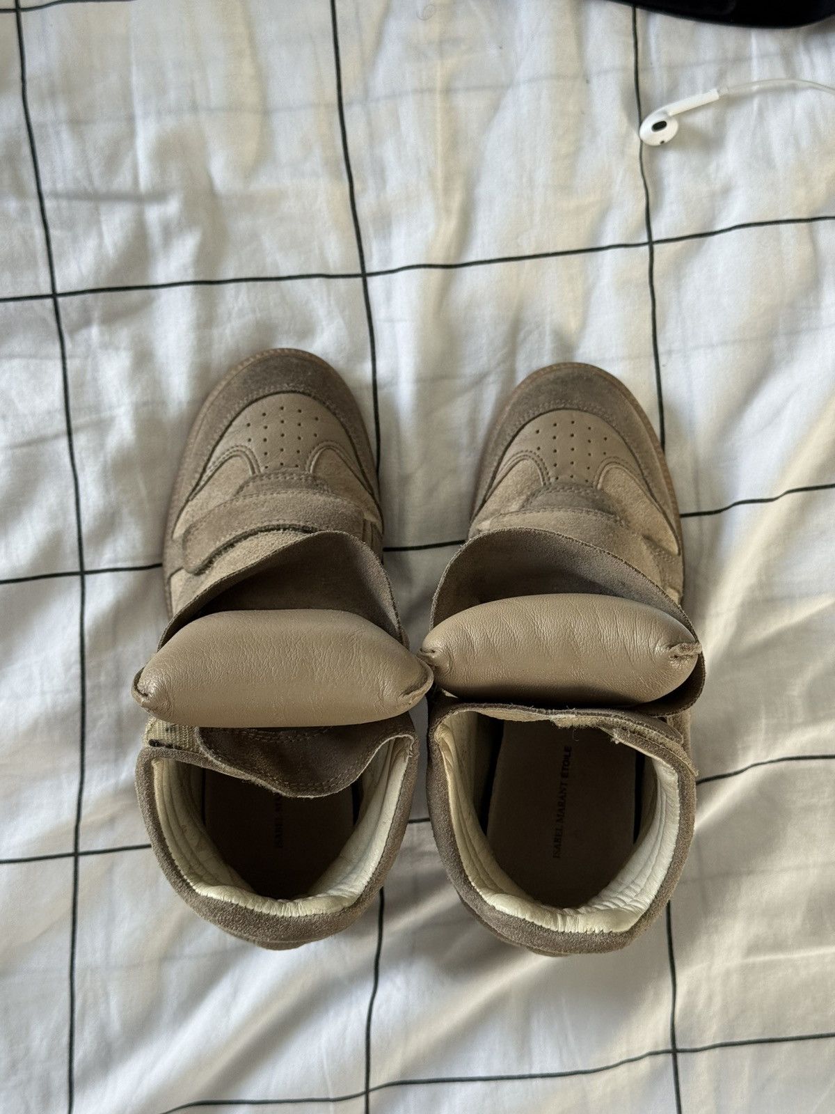 Isabel Marant Isabel Marant Bekett sneakers shoes Washed Biege Suede Wedge Size US 6 / IT 36 - 7 Thumbnail