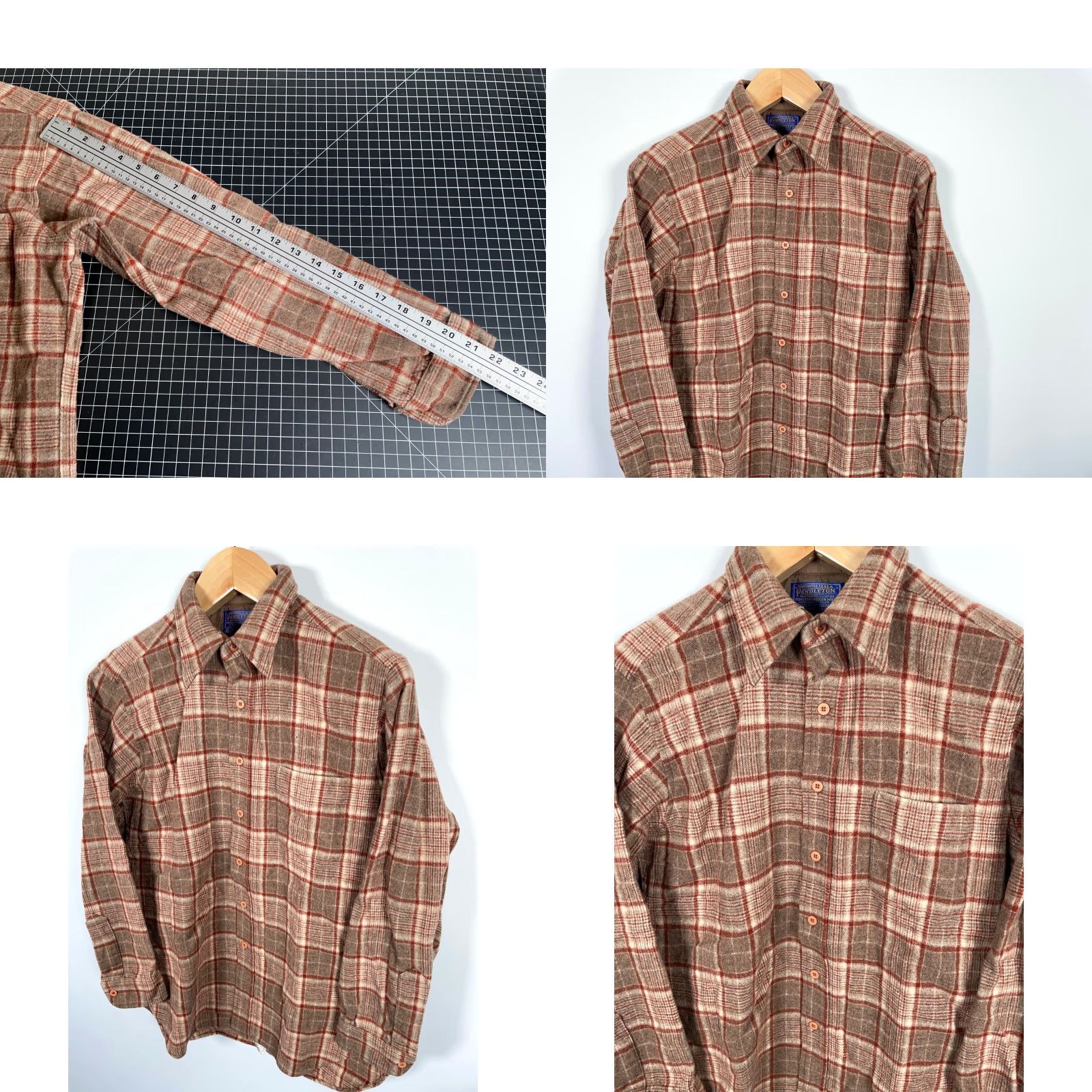 Pendleton VINTAGE Pendleton Shirt Wool Flannel Men’s Medium Brown Plaid USA Made Workwear 70s Hipster Retro Casual Size US M / EU 48-50 / 2 - 8 Thumbnail