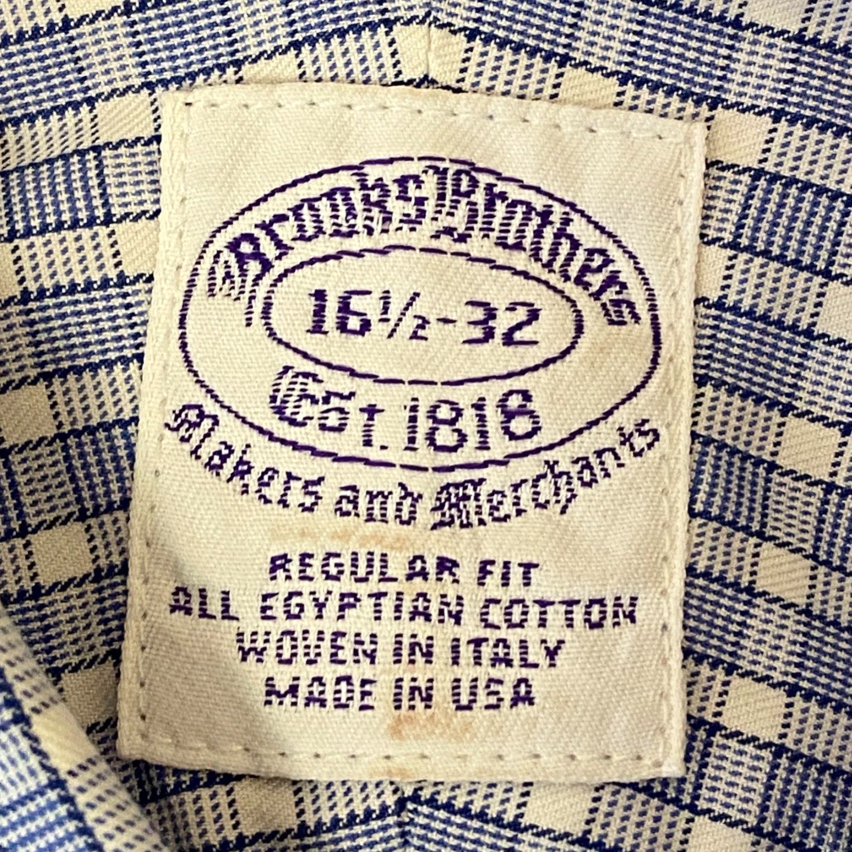 Brooks Brothers VINTAGE Brooks Brothers Makers Shirt Mens 16.5-32 Blue Plaid 80s USA Button Up Dress Shirt Size US XL / EU 56 / 4 - 3 Thumbnail