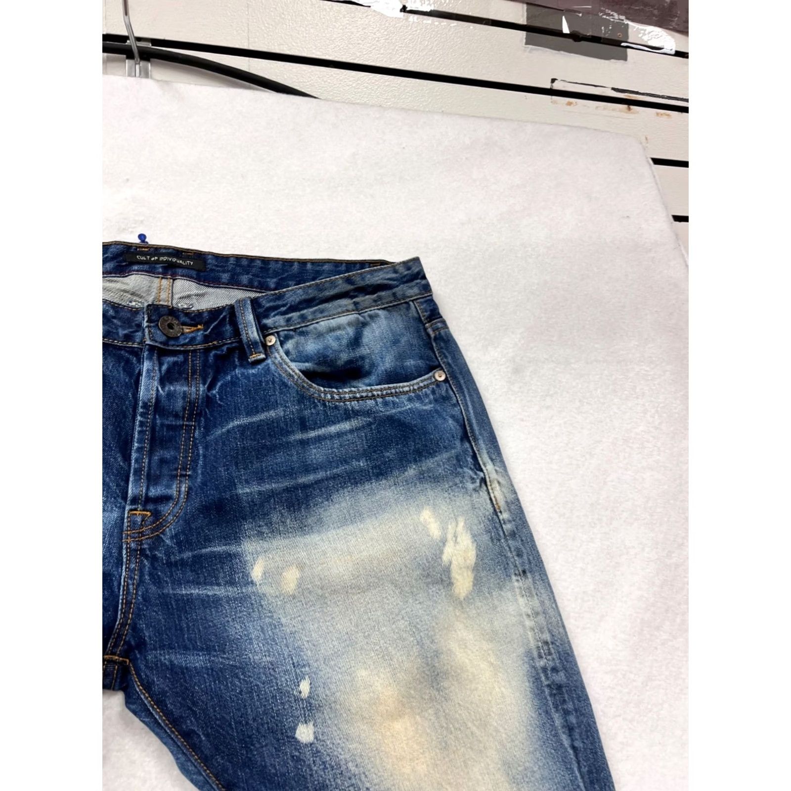 Cult Of Individuality VINTAGE Cult Of Individuality Jeans Distressed Bootcut Size 38 Blue Denim Mens 34 Inseam NS-NA Size US 38 / EU 54 - 4 Thumbnail