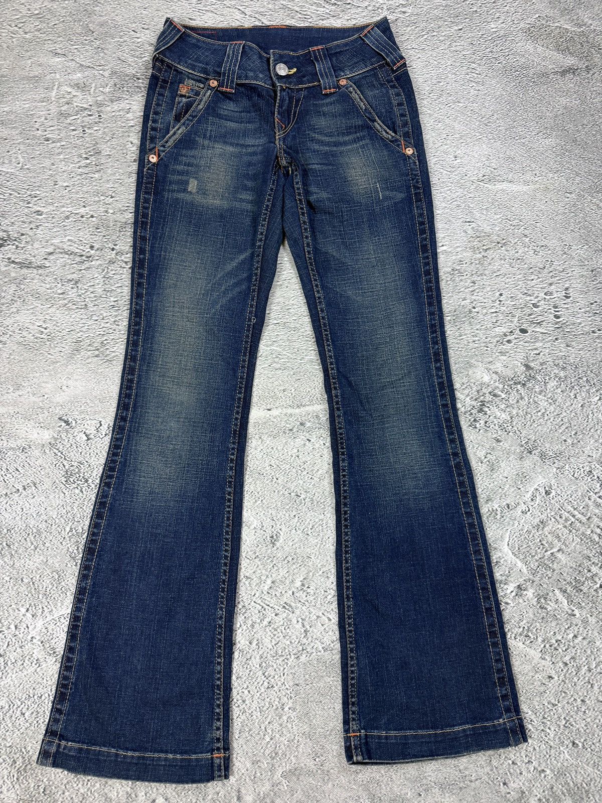True Religion True Religion jeans flared navy contrast stitch Y2K Emma Size 27" / US 4 / IT 40 - 6 Thumbnail