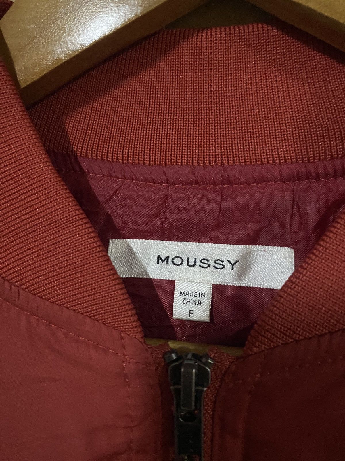 MOUSSY Moussy “Classics” Embroidered Red Bomber Jacket - Size Free Size US L / EU 52-54 / 3 - 5 Thumbnail