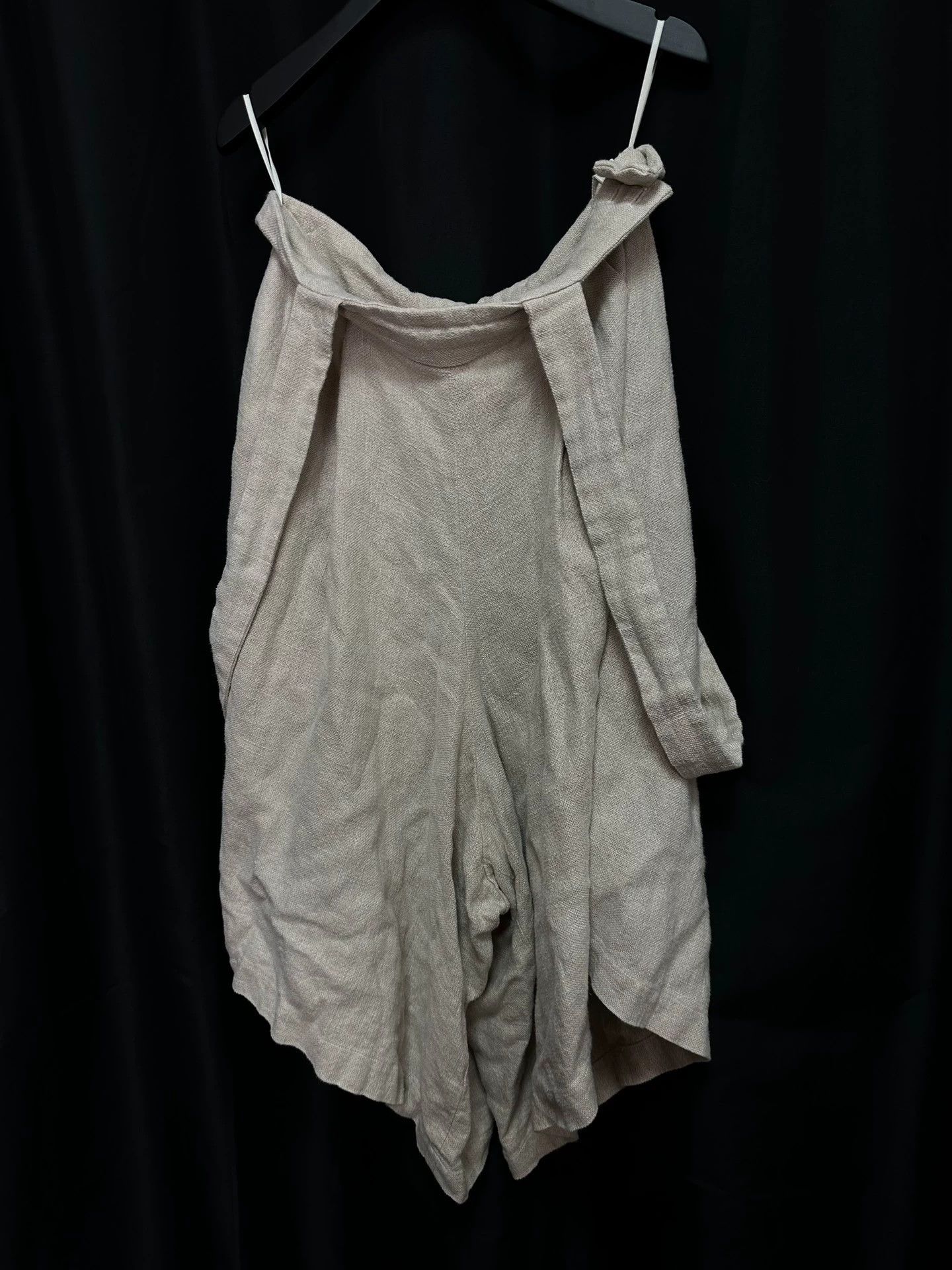 Comme des Garcons CDG Beige Washed Linen Wide-Leg Overalls Unisex Near New Size 26" / US 2 / IT 38 - 5 Thumbnail