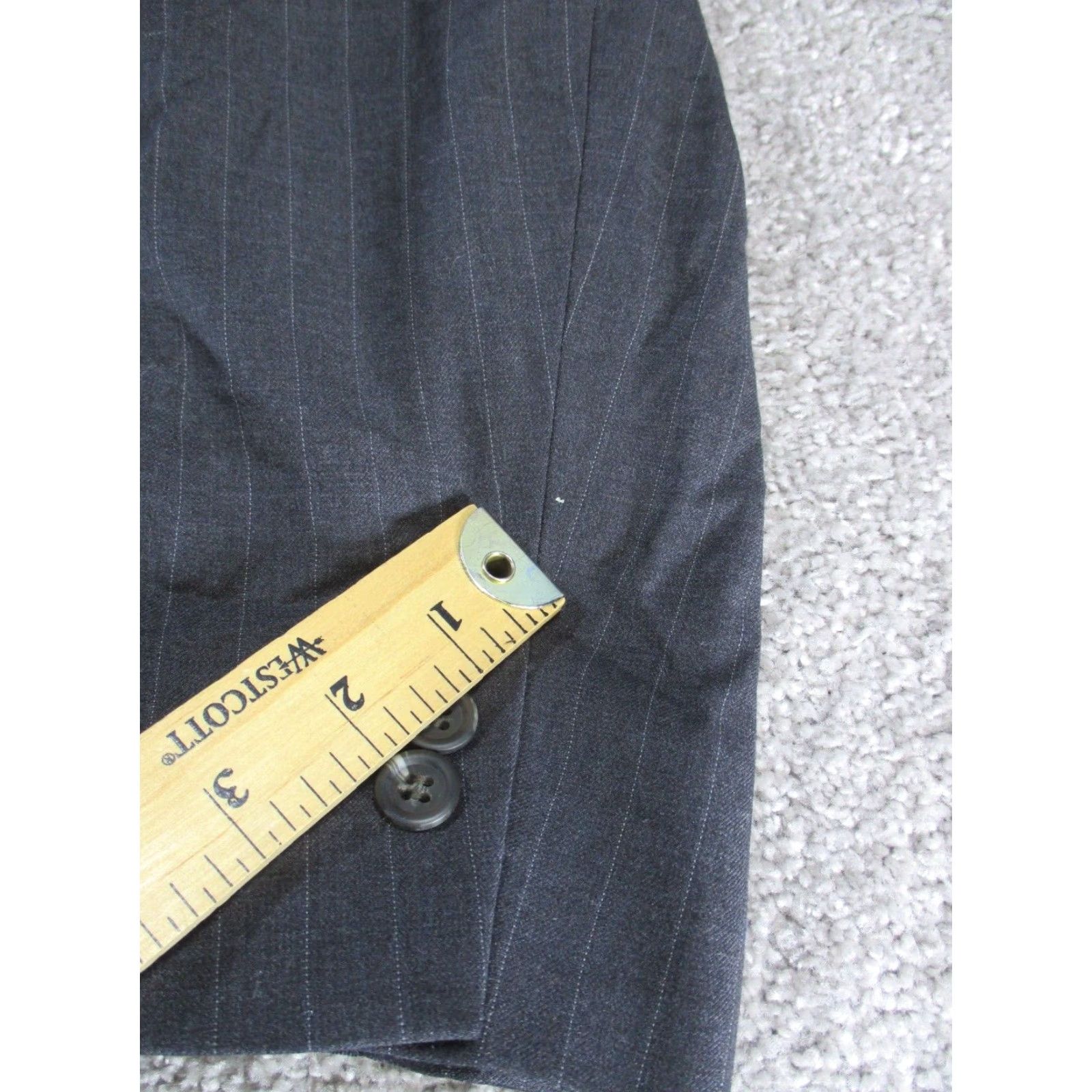 Ralph Lauren Lauren Ralph Lauren Sports Coat Blazer Mens 44 R Black Wool Size 44R - 6 Thumbnail