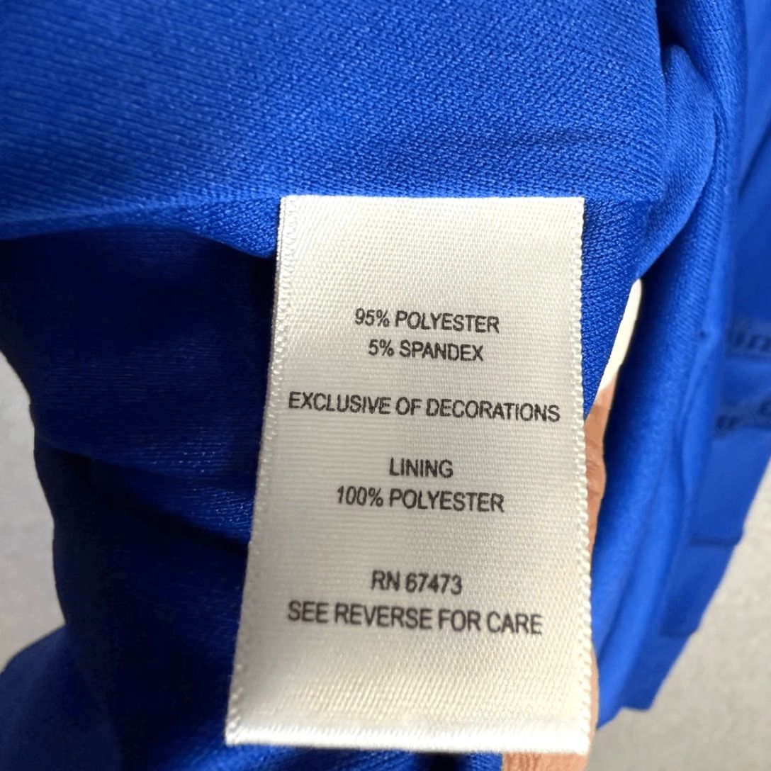 Vintage VINTAGE? Brand New Taylor Women's 3X A-Line Knee Length Dress Blue Cobalt Lined Knee Length Womens 3X Plus Size XXL / US 16-18 / IT 52-54 - 6 Thumbnail