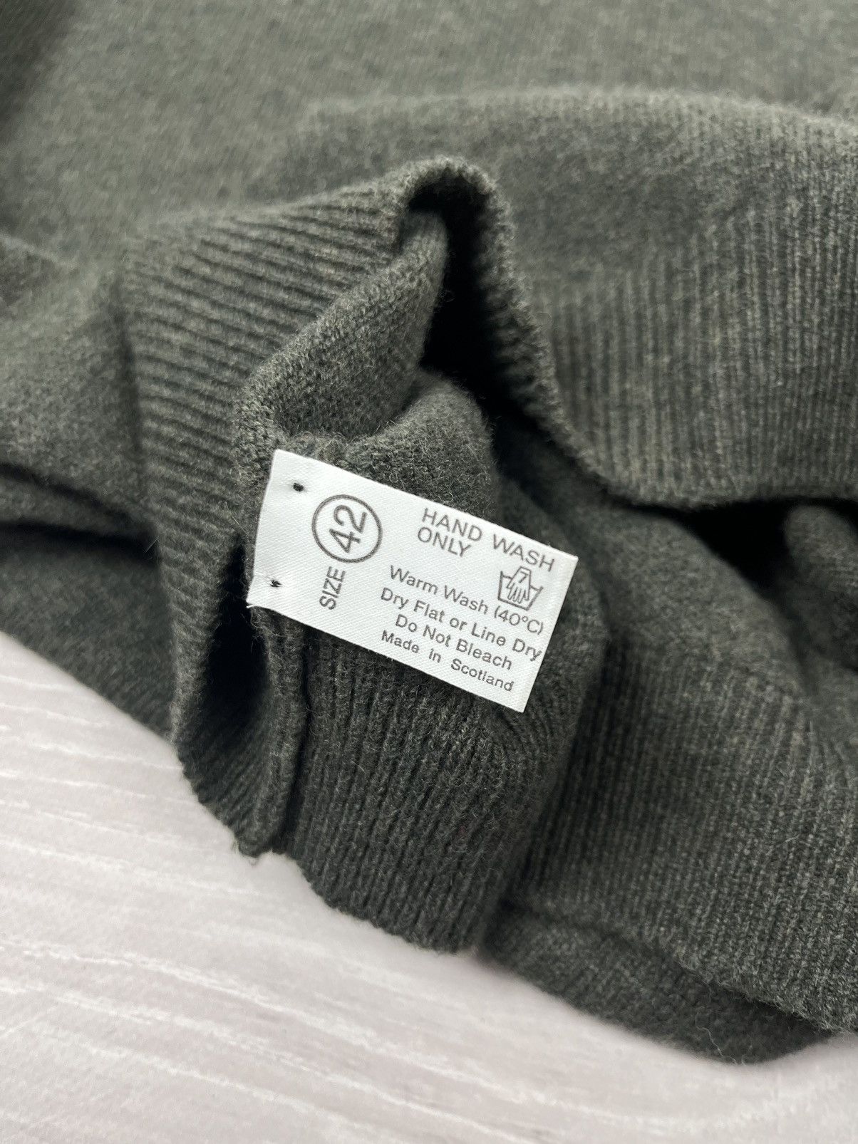Vintage Peter Scott Walters Oxford Green Wool Knit Sweater Size US L / EU 52-54 / 3 - 12 Thumbnail