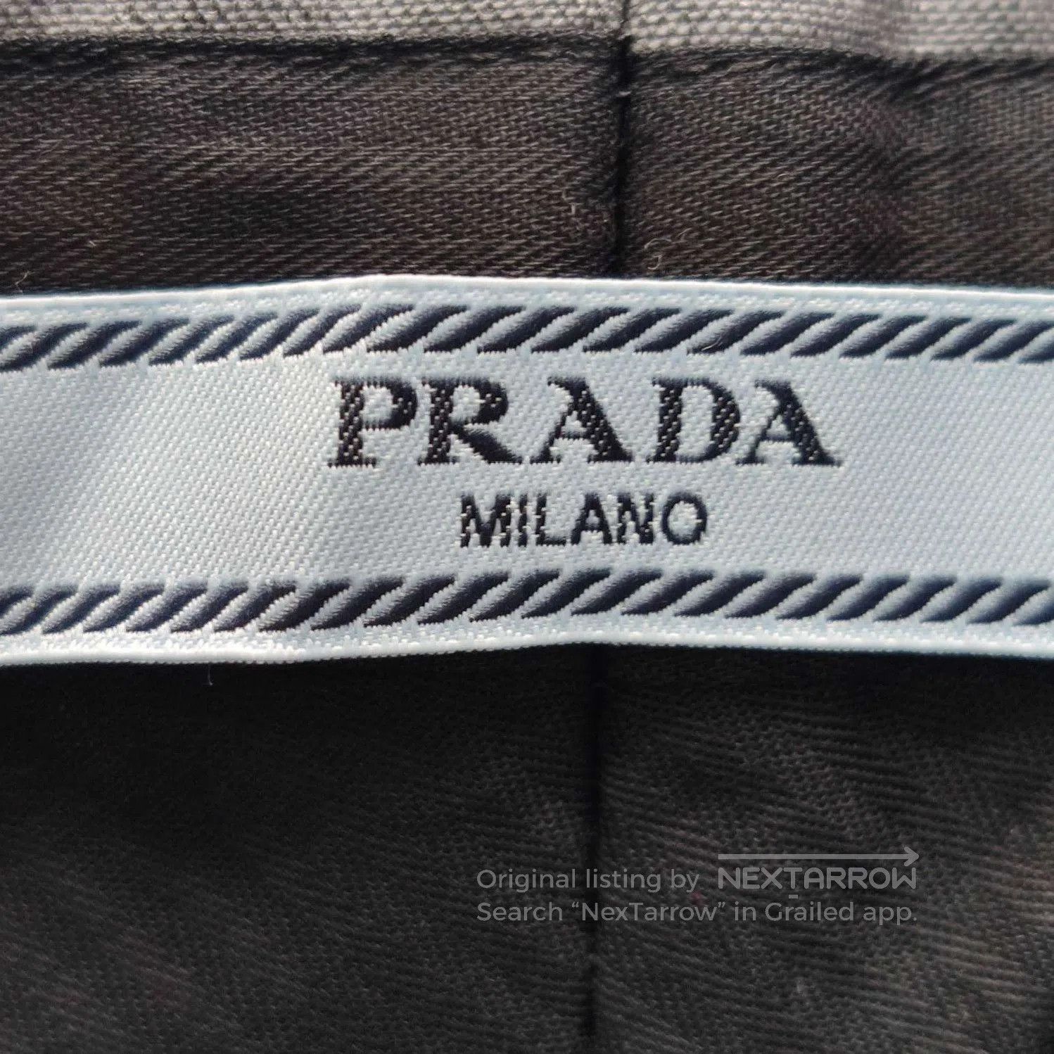 Prada Prada Gray Wool Blend Pants with Triangle Logo . Size 37" - 5 Thumbnail