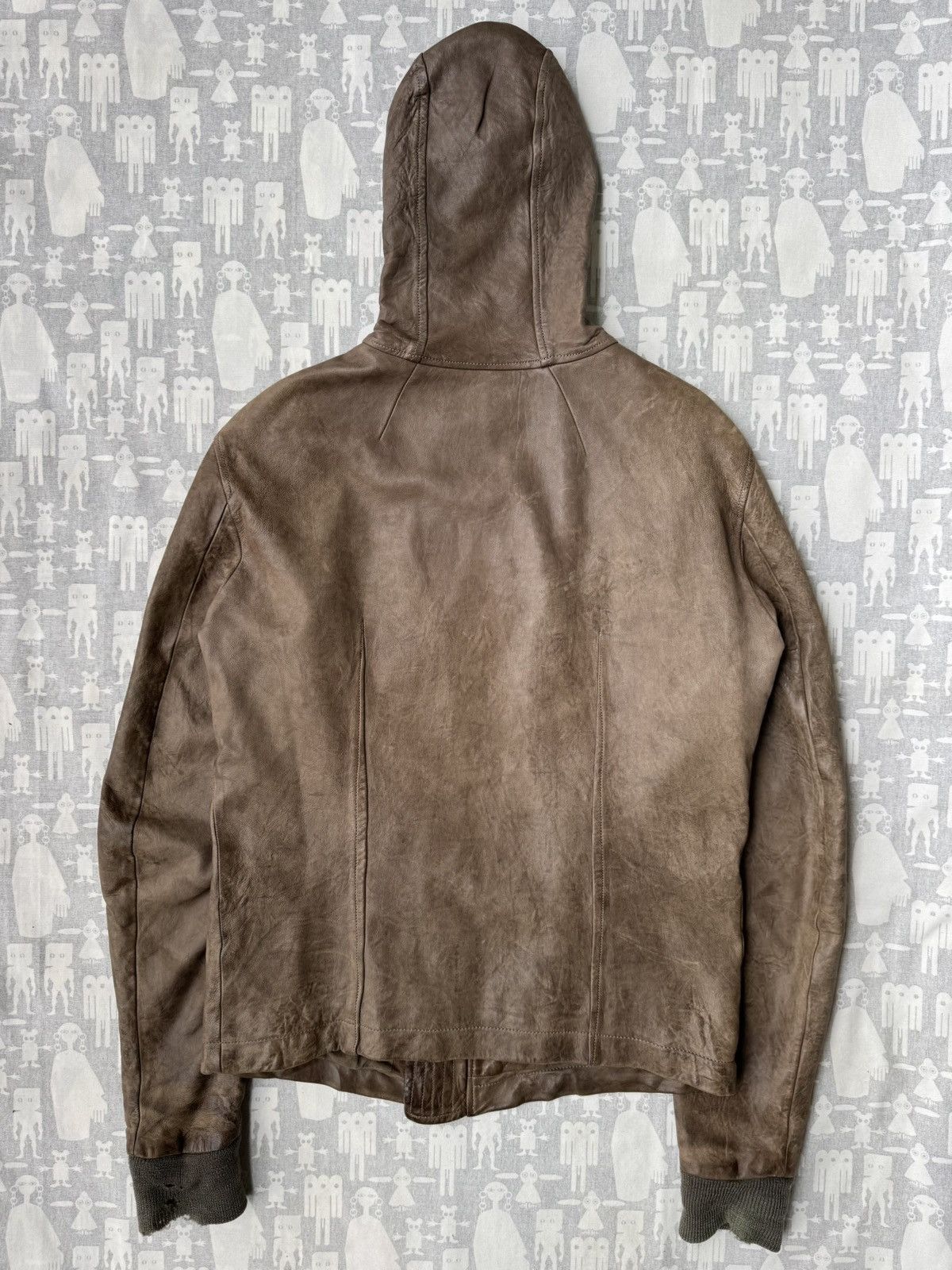 Rick Owens Rick Owens AW07 Hammered Lamb Hooded Leather Jacket Size US L / EU 52-54 / 3 - 8 Thumbnail