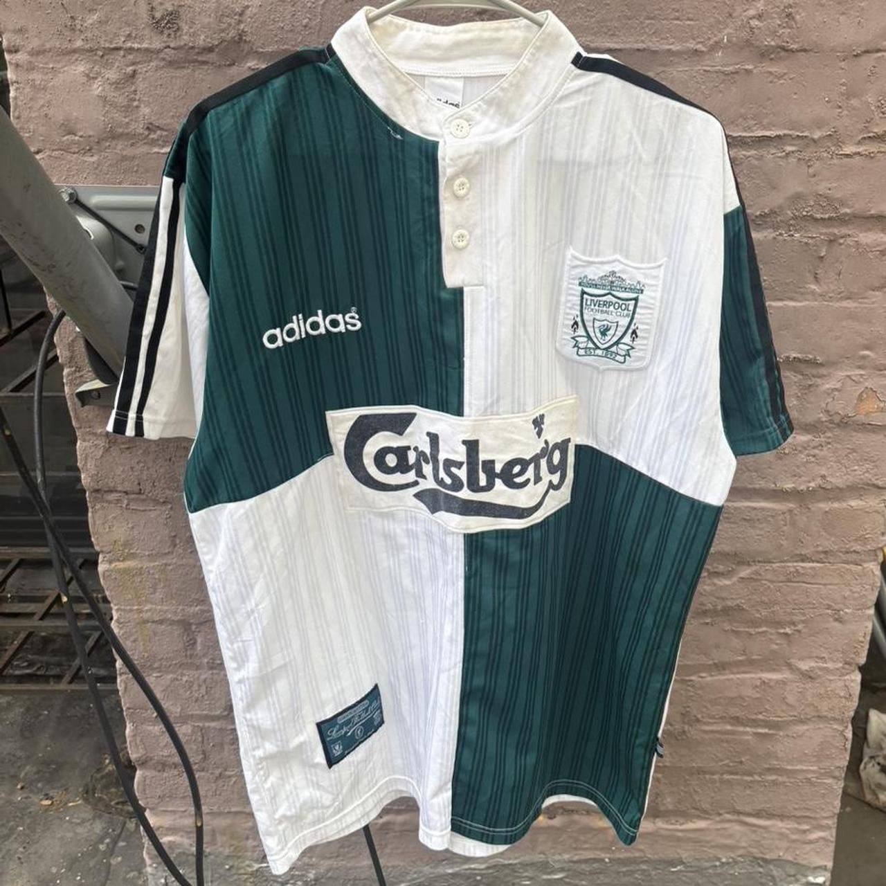 Adidas Authentic Vintage Adidas Liverpool 1995-1996 Away Jersey Size US XL / EU 56 / 4 - 1 Thumbnail