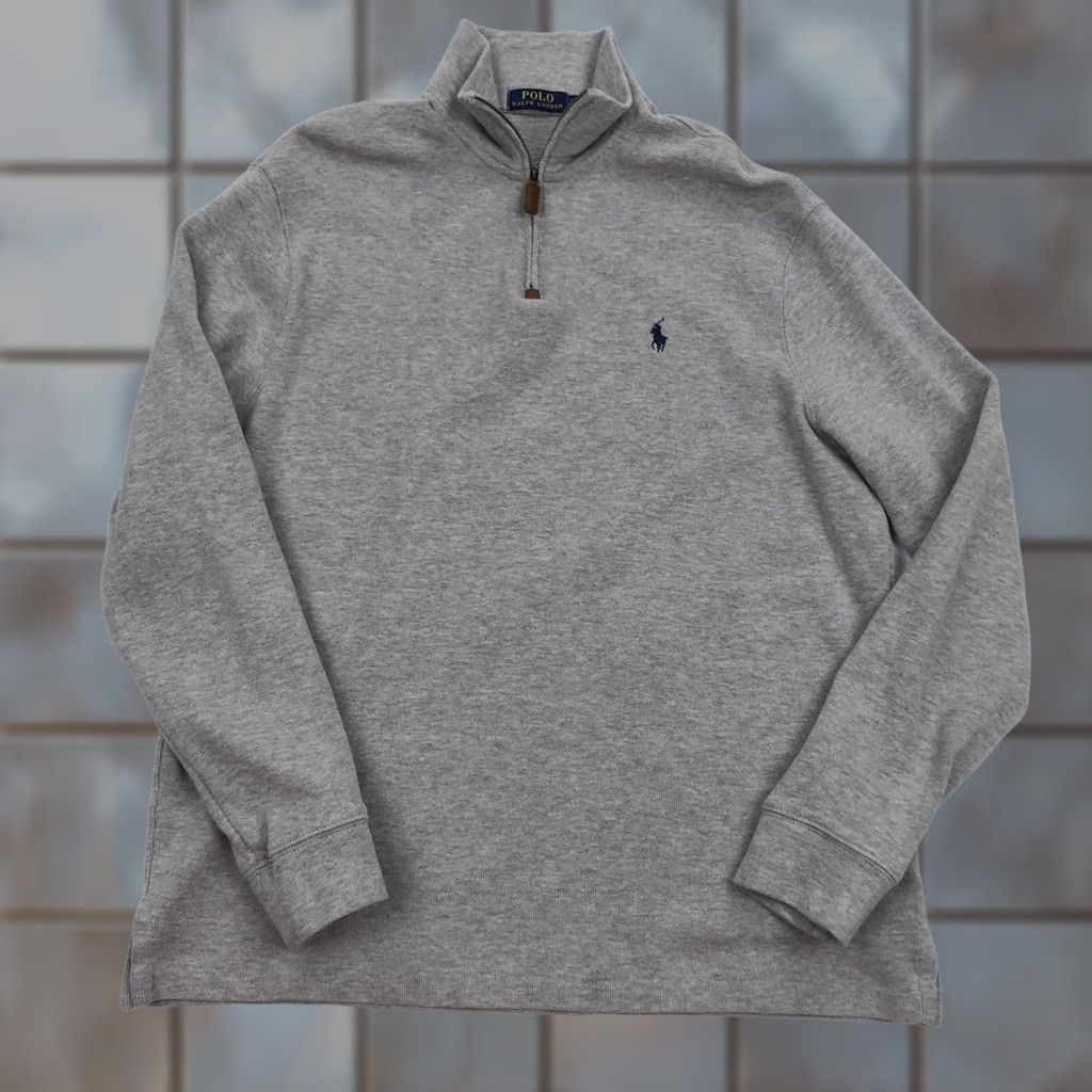 Polo Ralph Lauren Polo Ralph Lauren Men’s Grey 1/4 Zip Pullover Sweater Embroidered Pony Size L Size US L / EU 52-54 / 3 - 1 Thumbnail
