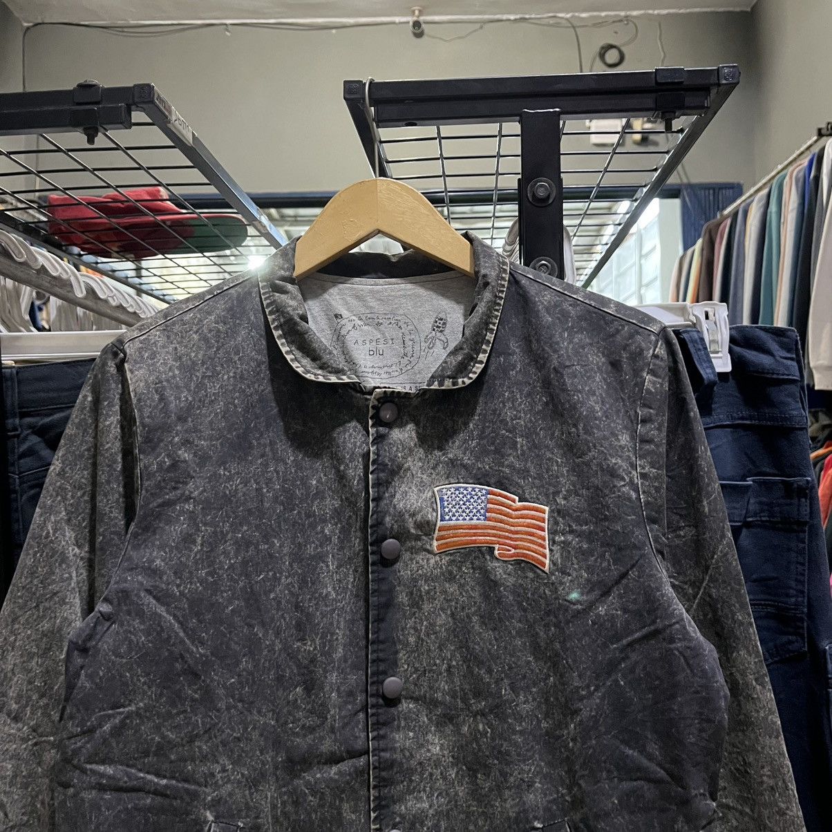 Hysteric Glamour Aspesi Blu USA Washed Coach Jacket / ifsixwasnine/LGB Style Size US M / EU 48-50 / 2 - 2 Thumbnail