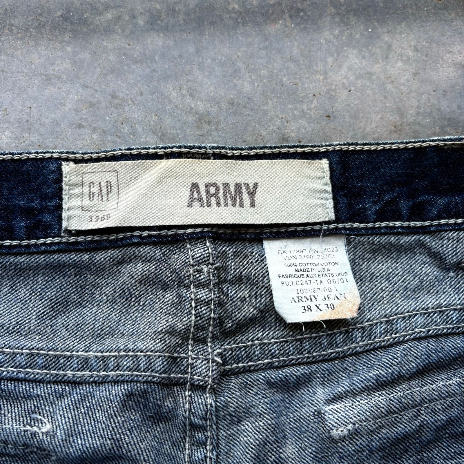 Gap Crazy Vintage US Army GAP Blue Jeans Size US 38 / EU 54 - 8 Thumbnail