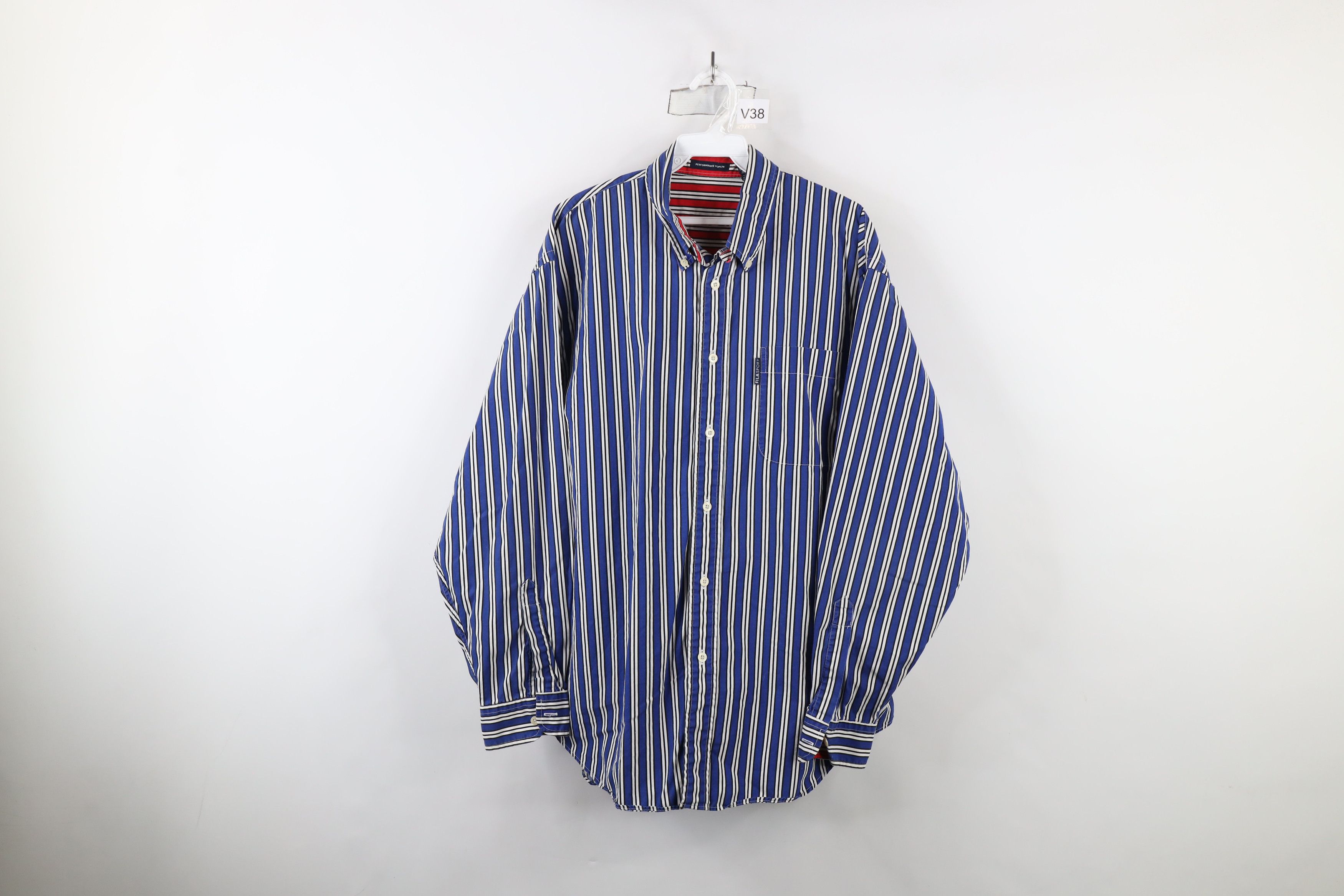 Fila × Vintage Vintage 90s Fila Sport Poplin Cotton Button Down Shirt Size US L / EU 52-54 / 3 - 1 Thumbnail