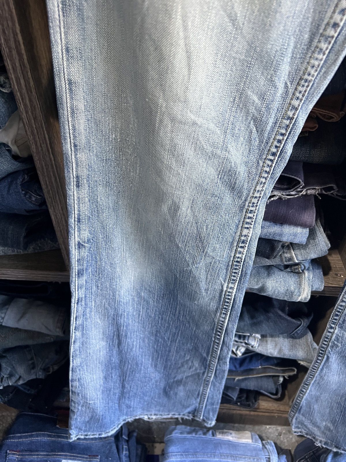 Japanese Brand 🔥Brappers Wide Leg Distressed Denim Size 31" - 7 Thumbnail