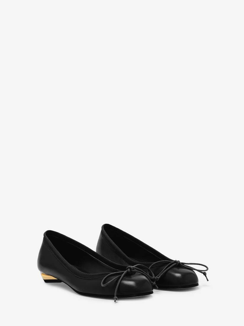 Alexander McQueen o1w1db10925 Armadillo Ballet Flat in Black Size US 11 / IT 41 - 2 Thumbnail