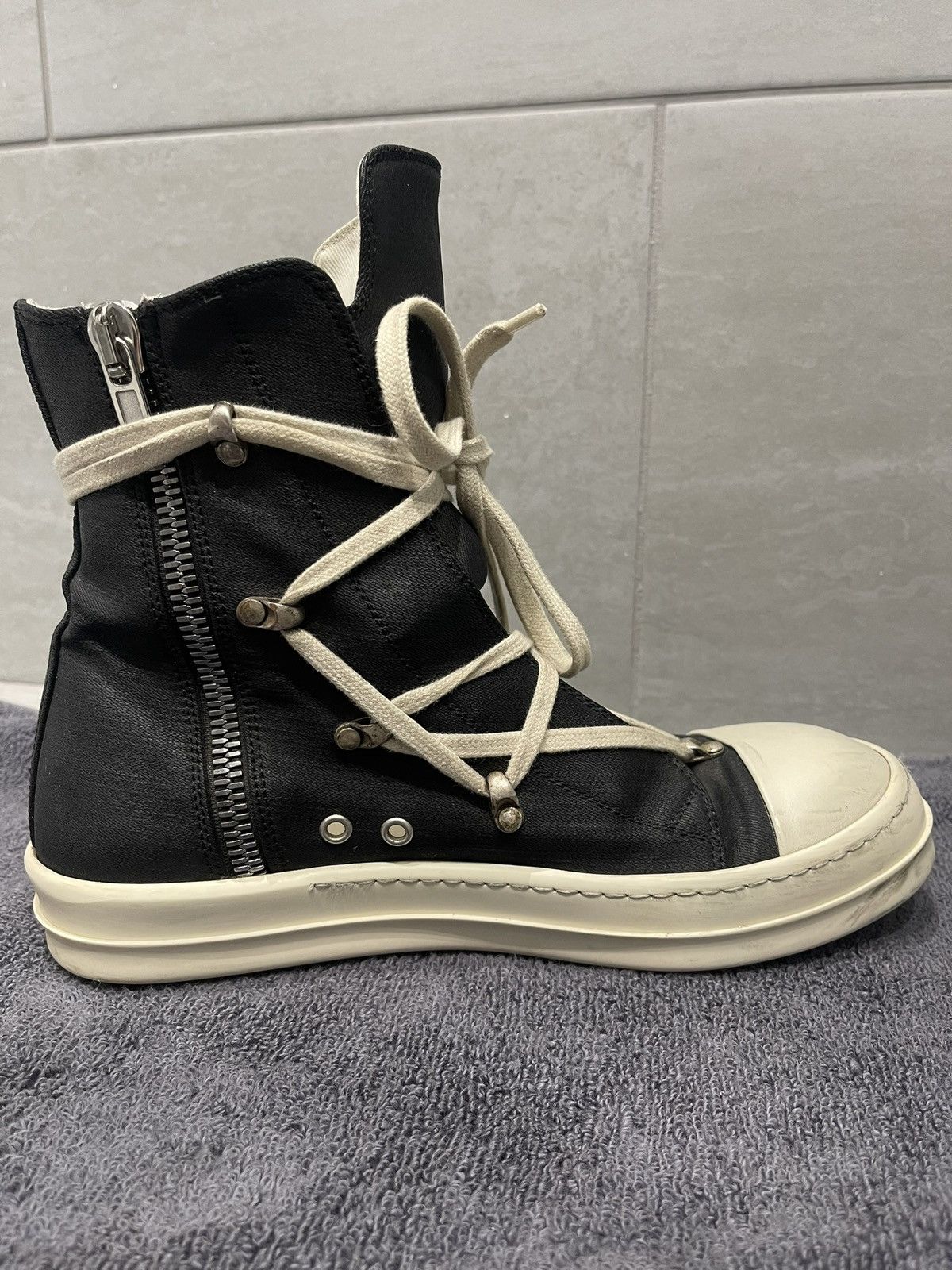 Rick Owens × Rick Owens Drkshdw Rick Owen’s Hexagram Ramones. Size US 7.5 / EU 40-41 - 4 Thumbnail