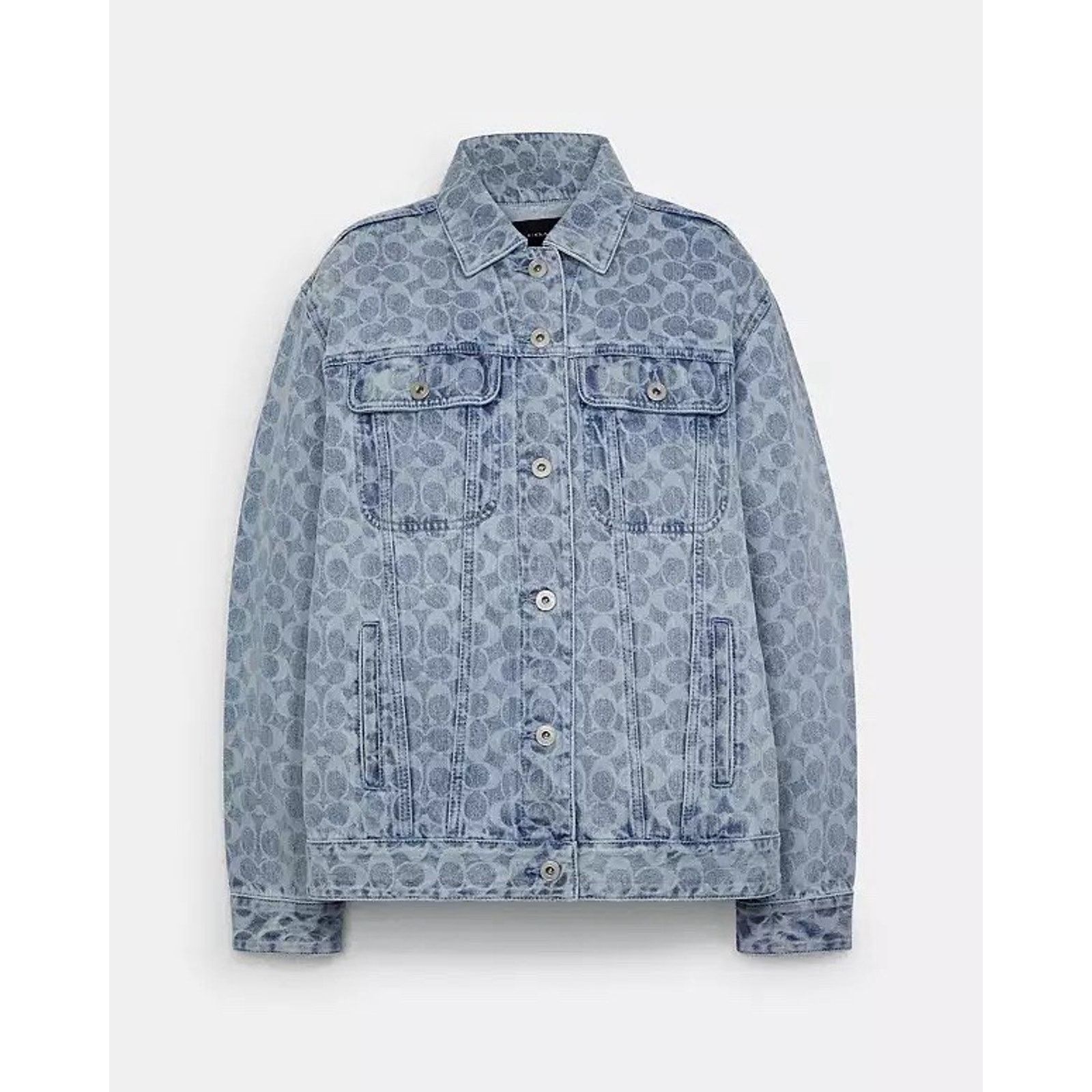 Coach NWT COACH Signature Denim Jacket Woman's C8787 XS Size XS / US 0-2 / IT 36-38 - 1 Thumbnail