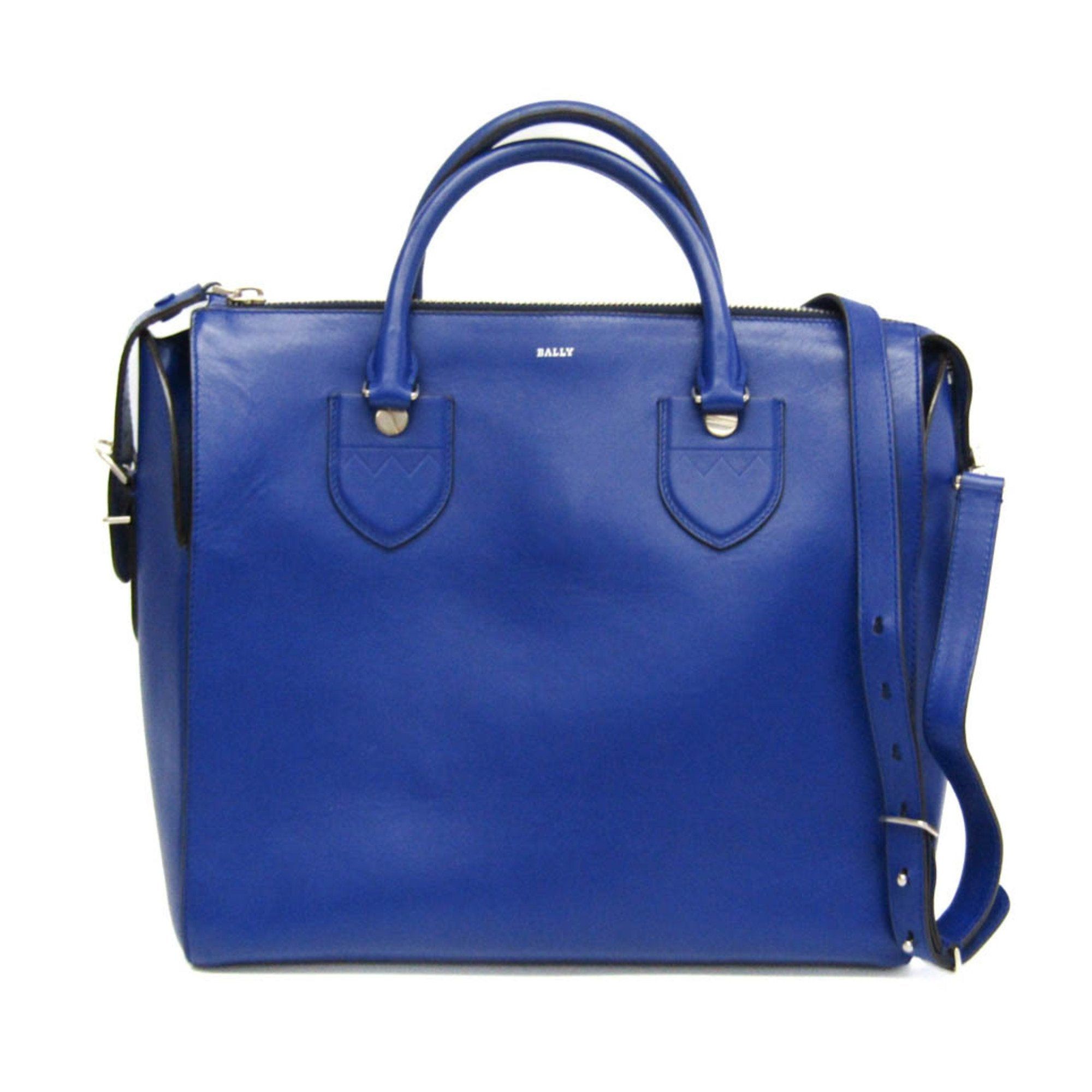 image of Bally Bloom Tot Women,men Leather Handbag,shoulder Bag Royal Blue, Women's