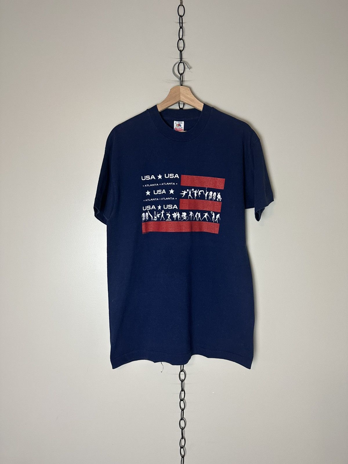 USA Olympics × Vintage Vintage USA Atlanta Olympics Flag T-shirt Large Size US L / EU 52-54 / 3 - 1 Thumbnail