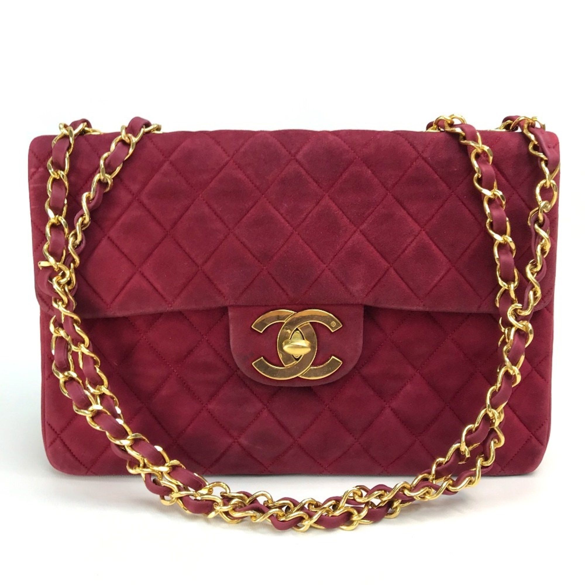 Chanel Chanel CC Mark Bag Double Chain Shoulder Bag Bordeaux GoldHardware Size ONE SIZE - 1 Thumbnail
