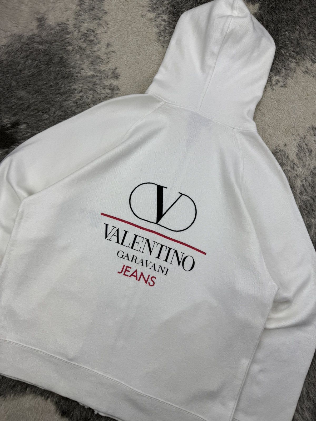 Valentino VALENTINO GARAVANI Embroidery Logo Zip Up Mens Hoodie Size US M / EU 48-50 / 2 - 11 Thumbnail