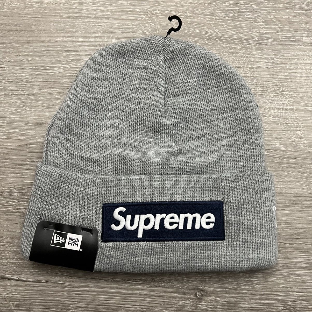 New Era × Supreme Supreme New Era Box Logo Beanie FW25 Grey Size ONE SIZE - 2 Thumbnail