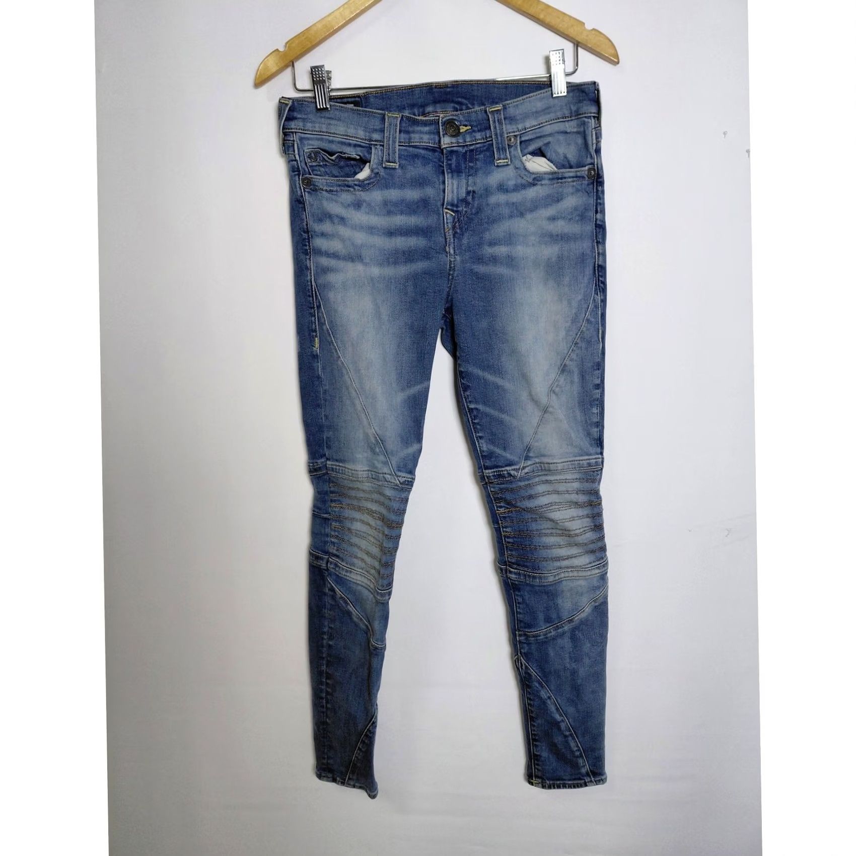 True Religion True Religion Halle Mid Rise Super Skinny Jeans Blue 29 Womens Adult Medium Rise Stretch Denim Regular Slim Fit Modern Vintage N/A Size 29" - 2 Thumbnail