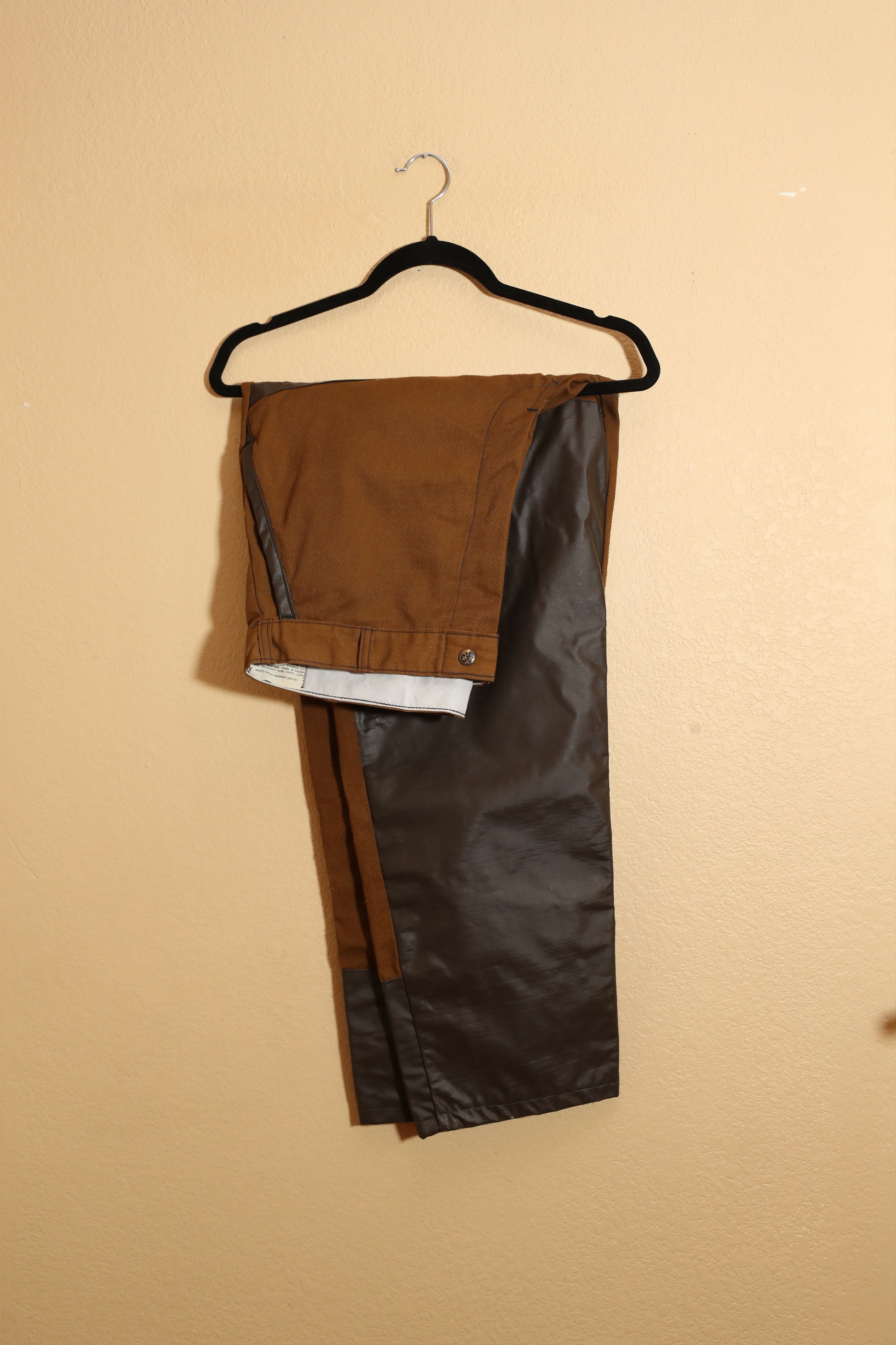 Black Sheep × Vintage Black Sheep Vintage Double Knee Vinyl Hunting Pants (34x30) Size US 34 / EU 50 - 1 Thumbnail