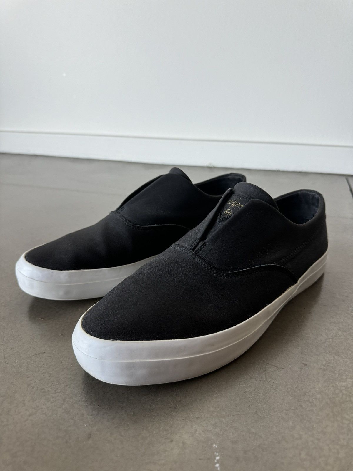 Huf Huf Shoes Dylan Slip On Black White Grailed