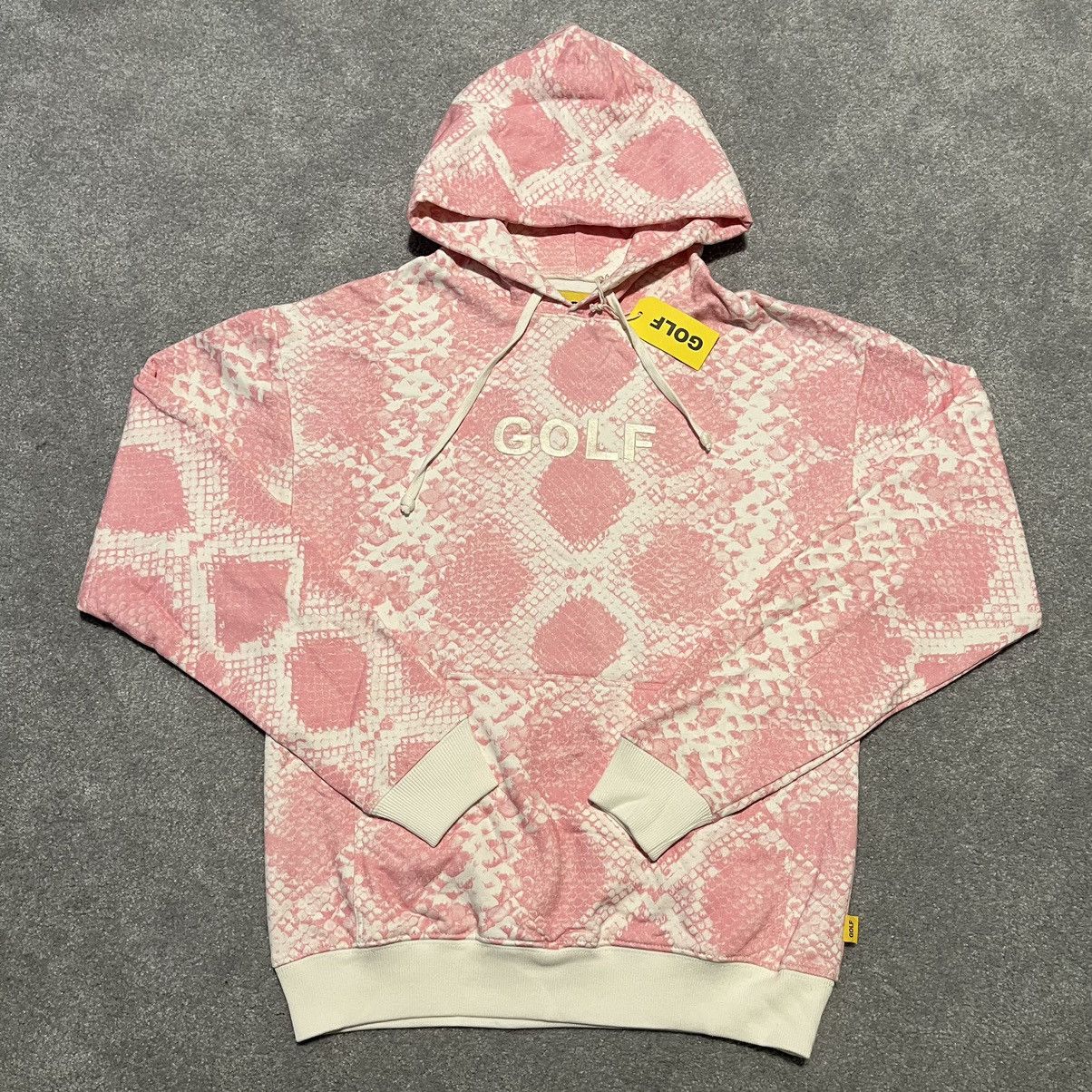 Brand New Golf Wang Snake Python Embroidered Hoodie Pink
