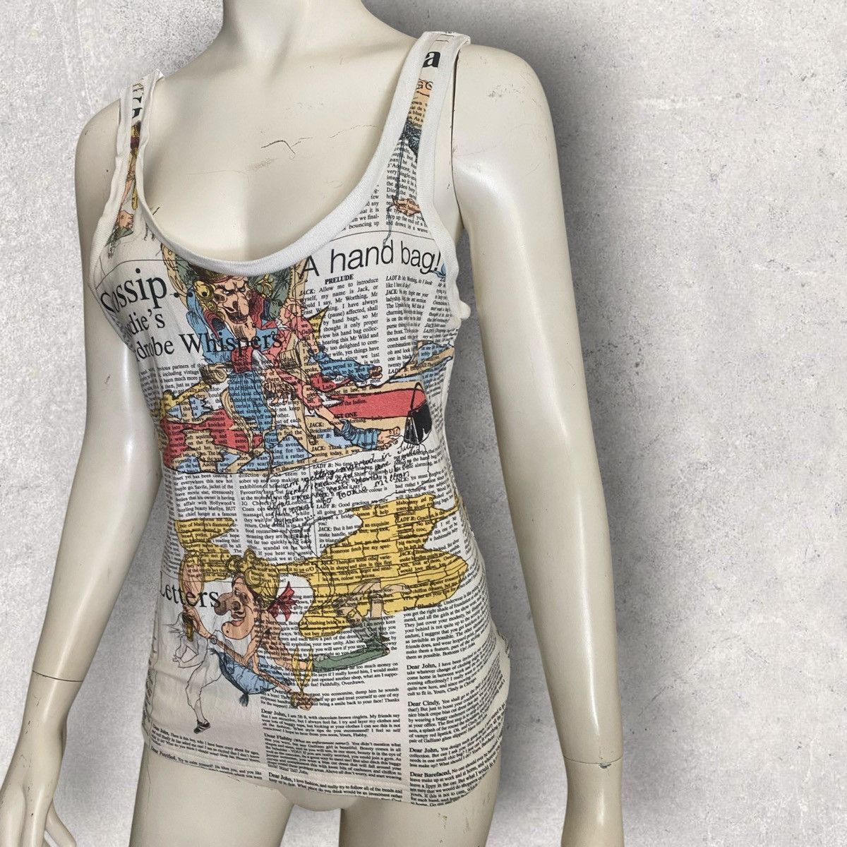 John Galliano Fall 2006 Newspaper Tank Top Size S / US 4 / IT 40 - 3 Thumbnail