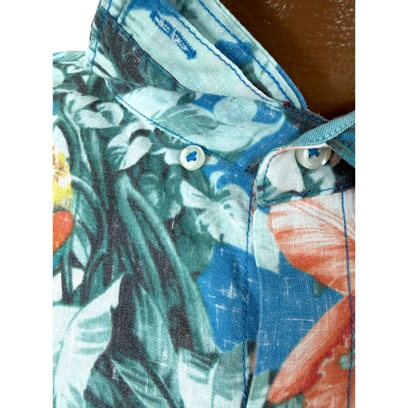 Tommy Bahama Tommy Bahama Island Zone Shirt Men 2XL Floral Parrot Hawaiian Luau Linen Blend Long Sleeve Button-Up Shirt Size US XXL / EU 58 / 5 - 5 Thumbnail