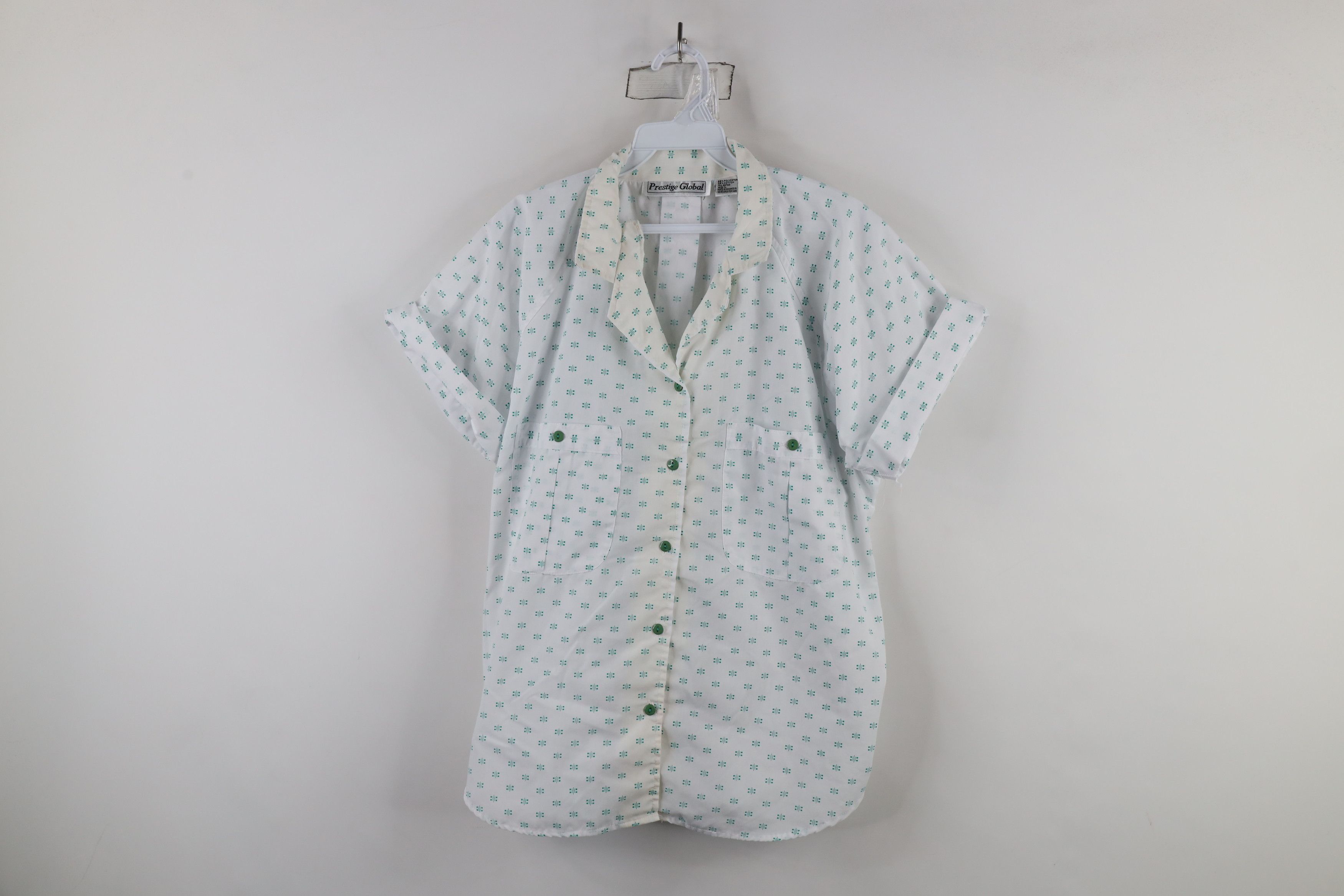 Vintage Vintage 90s Streetwear Cuffed Sleeve Collared Button Shirt Size L / US 10 / IT 46 - 1 Thumbnail
