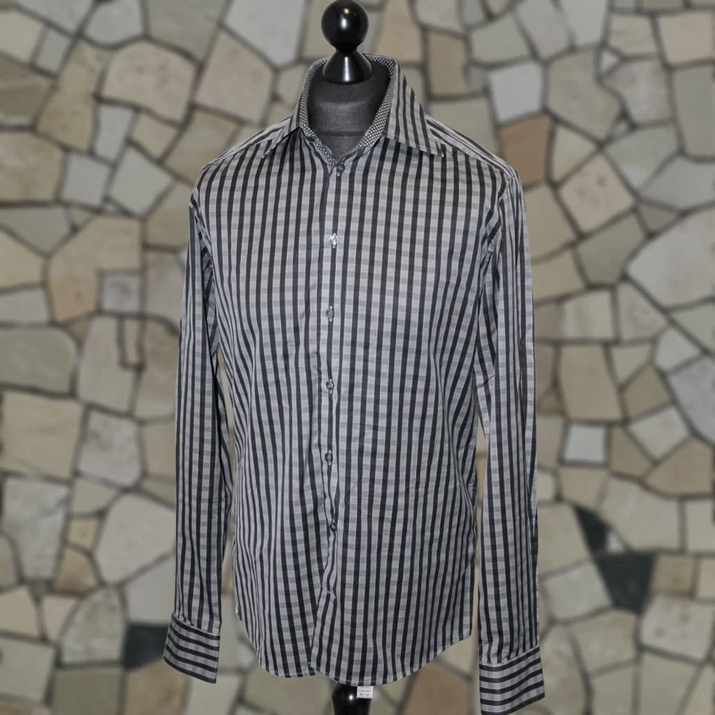 Eton Eton Grey Slim Fit Shirt Mens Size 16 41 Size US L / EU 52-54 / 3 - 1 Thumbnail