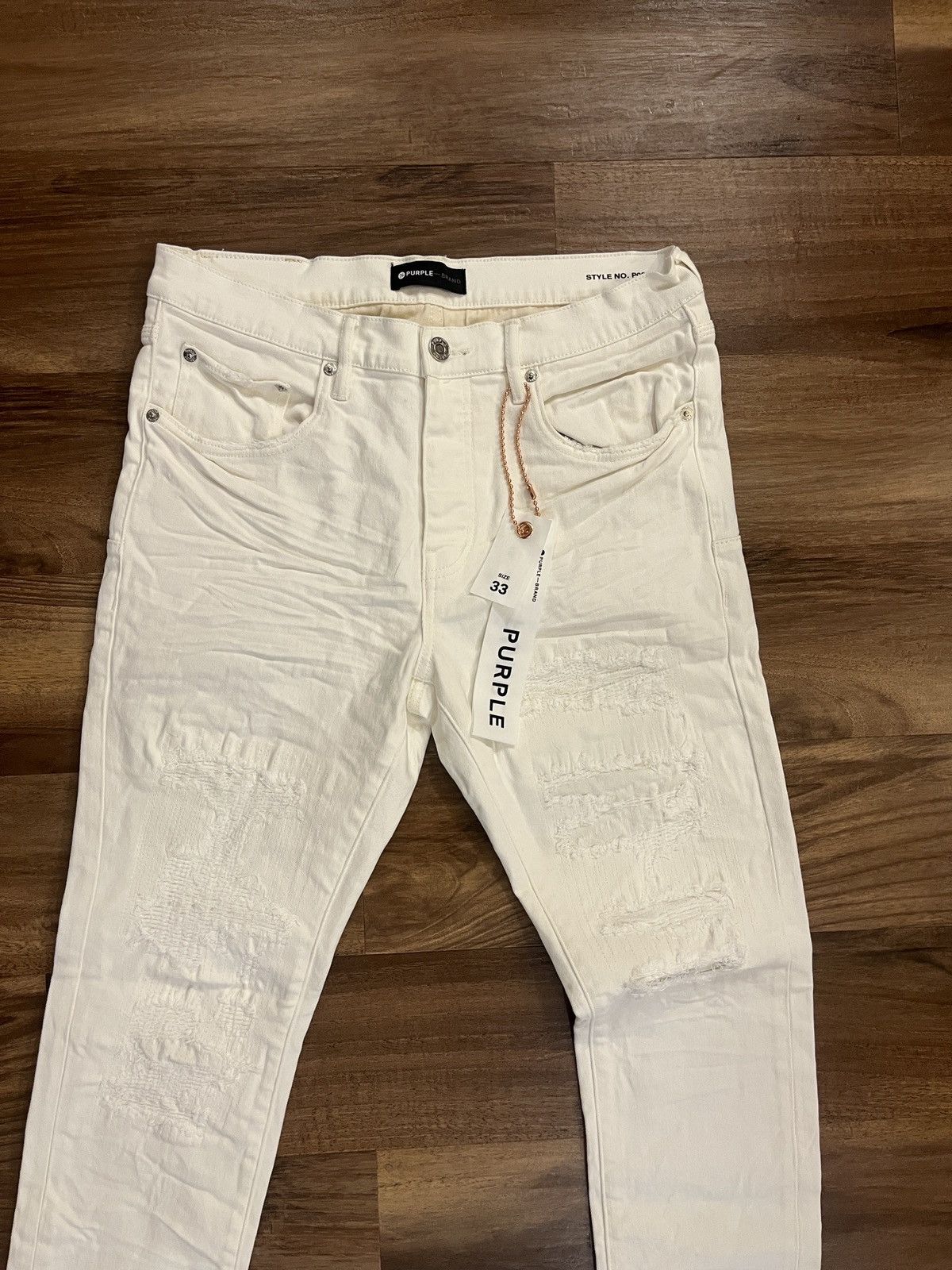 Purple Brand White sz 33 jeans brand new distressed Size US 33 - 3 Thumbnail