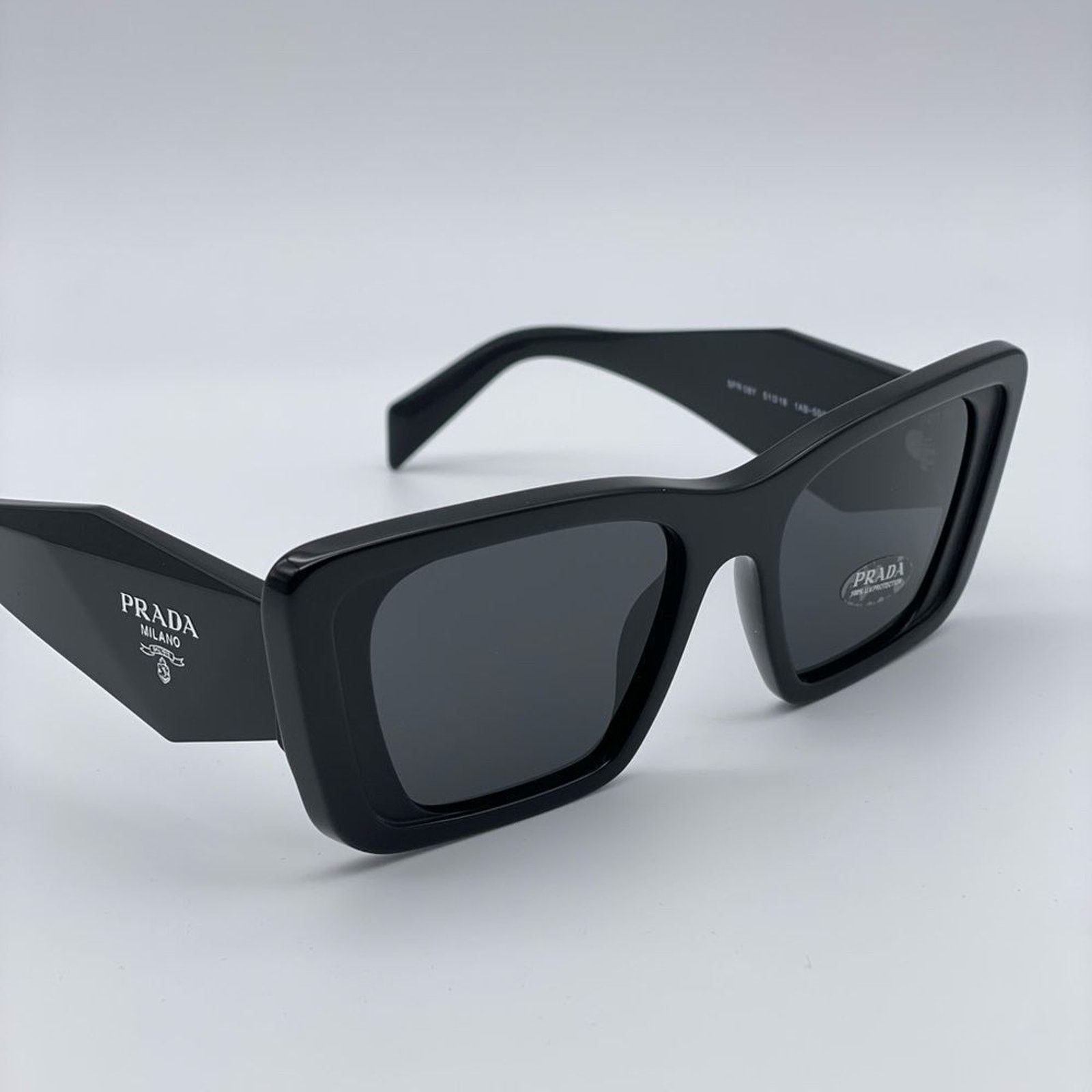 Prada NEW PRADA PR08YS 1AB5S0 Black Dark Grey Unisex Sunglasses Size ONE SIZE - 6 Thumbnail