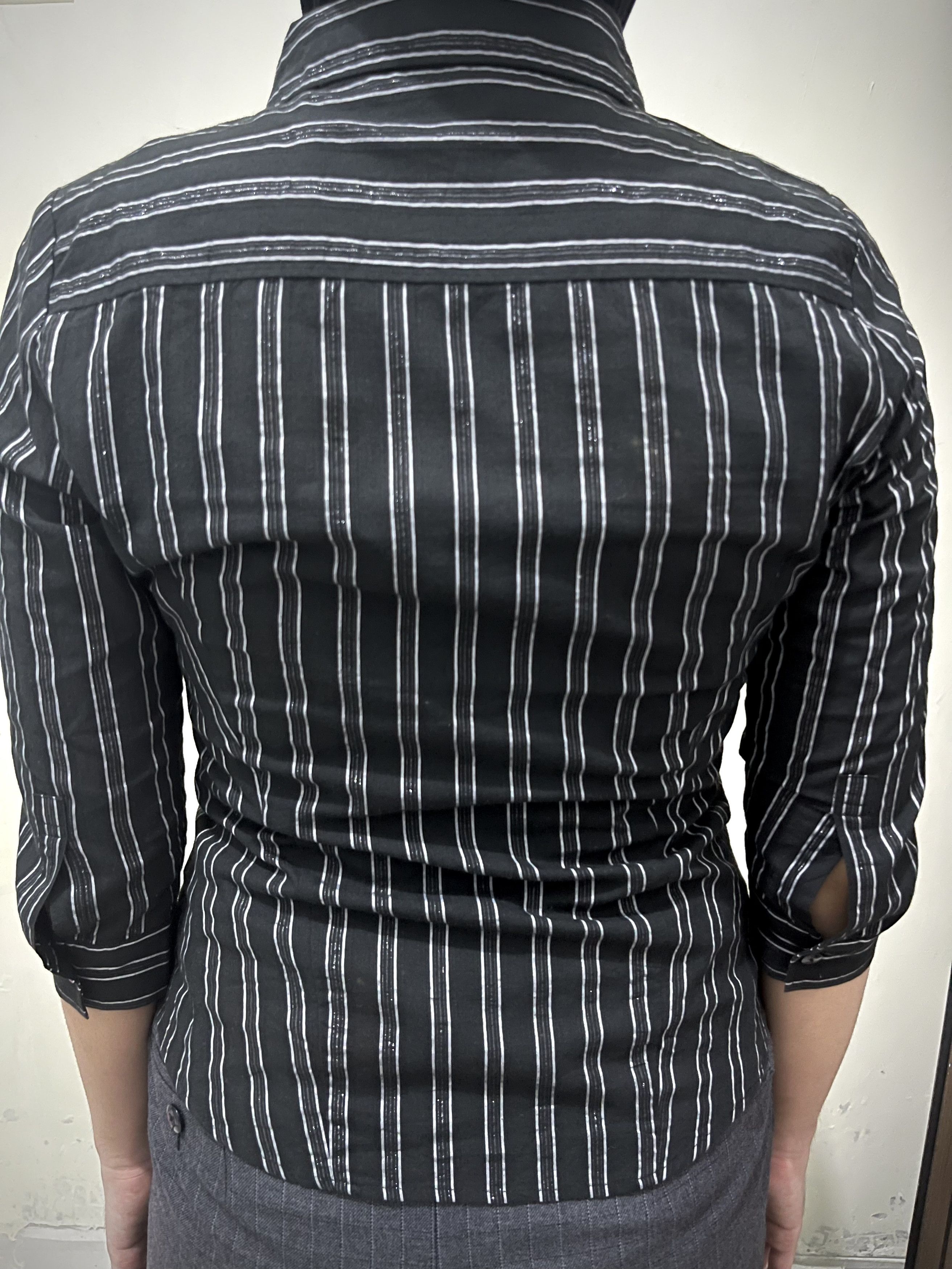 Tornado Mart Y2K Tornado Mart Asymmetric Pinstripe Button Up Cyber Size S / US 4 / IT 40 - 8 Thumbnail
