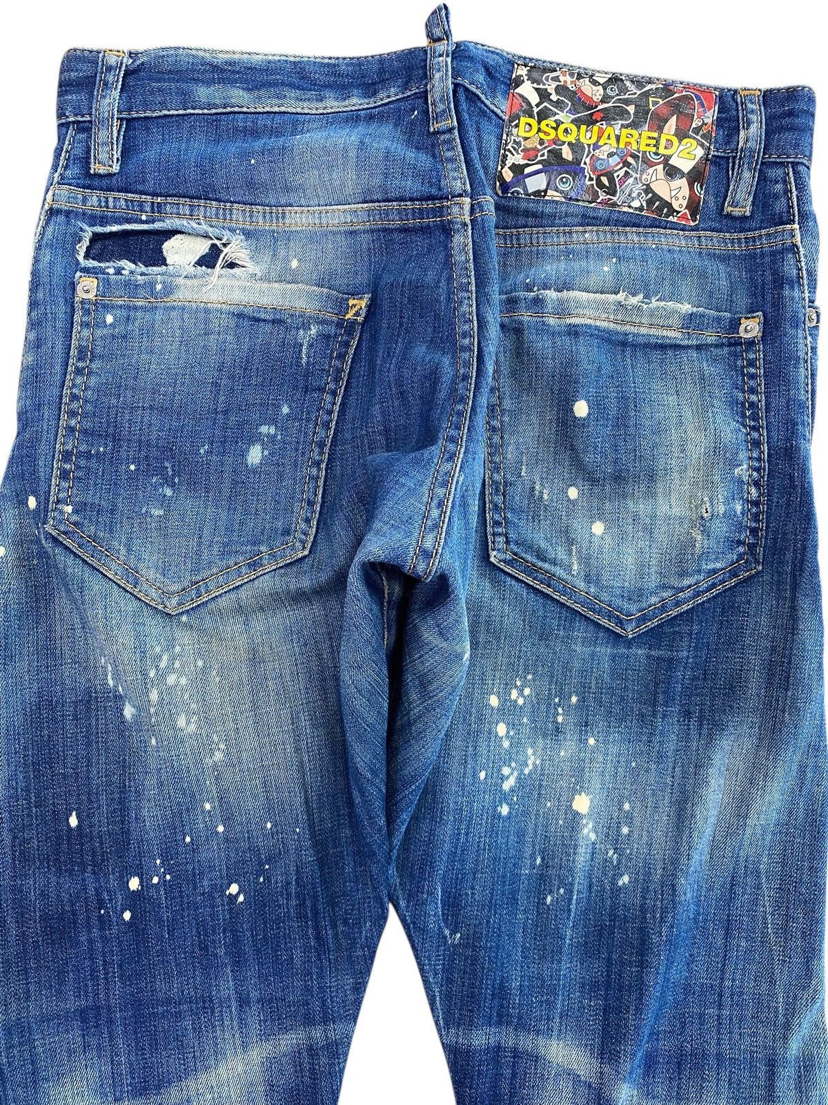 Dsquared2 Dsquared2 Distressed Paint-Splatter Style Twist Leg Jeans Size US 30 / EU 46 - 4 Thumbnail