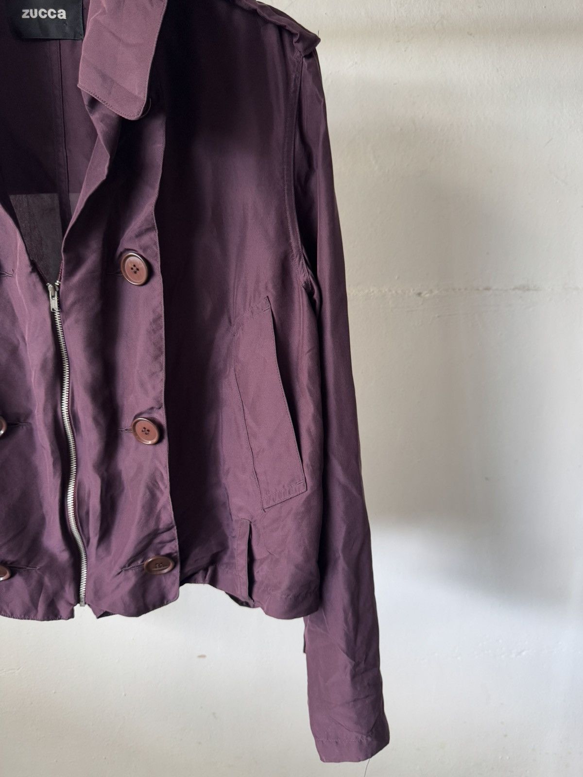 Issey Miyake 2000s Zucca Cropped Zipper Nylon Sample Jacket Size M / US 6-8 / IT 42-44 - 3 Thumbnail