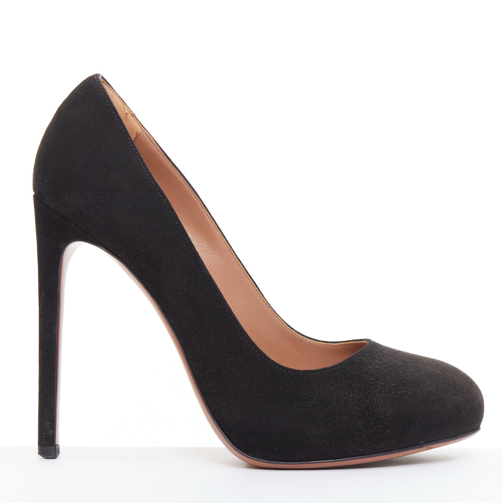 Alaia ALAIA black suede leather almond toe high heel court pumps EU35.5 Size US 5.5 / IT 35.5 - 1 Thumbnail